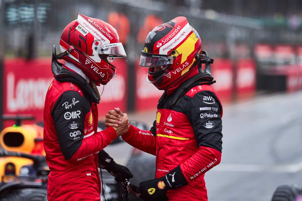 Charles Leclerc Carlos Sainz Ferrari F1 British GP Silverstone