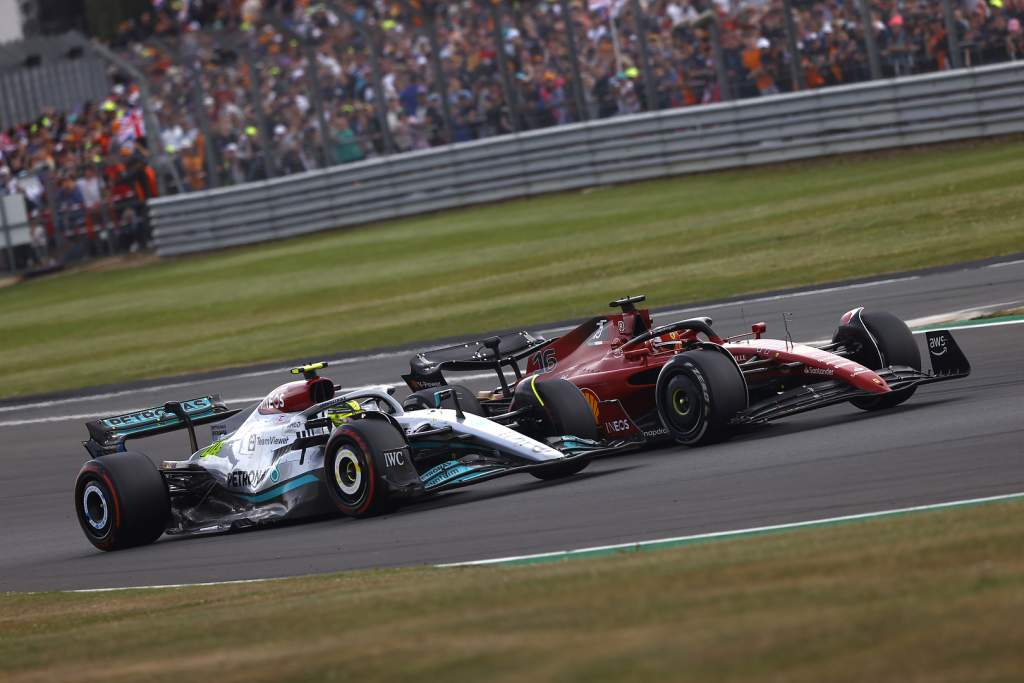 Lewis Hamilton Charles Leclerc Mercedes Ferrari British GP F1