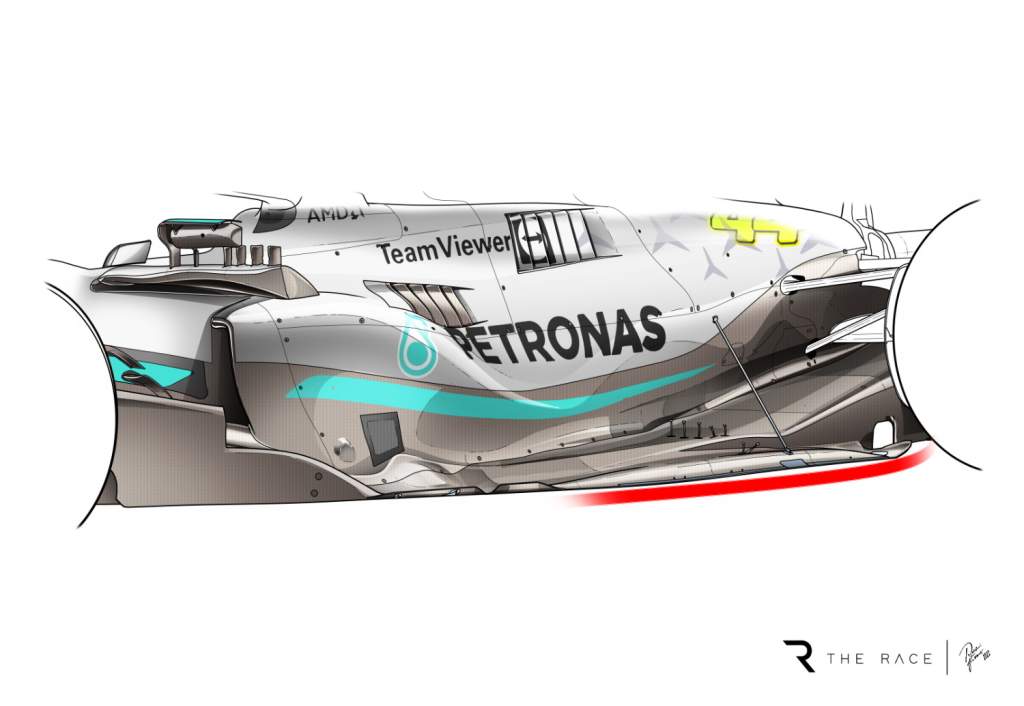 Mercedes F1 sidepod