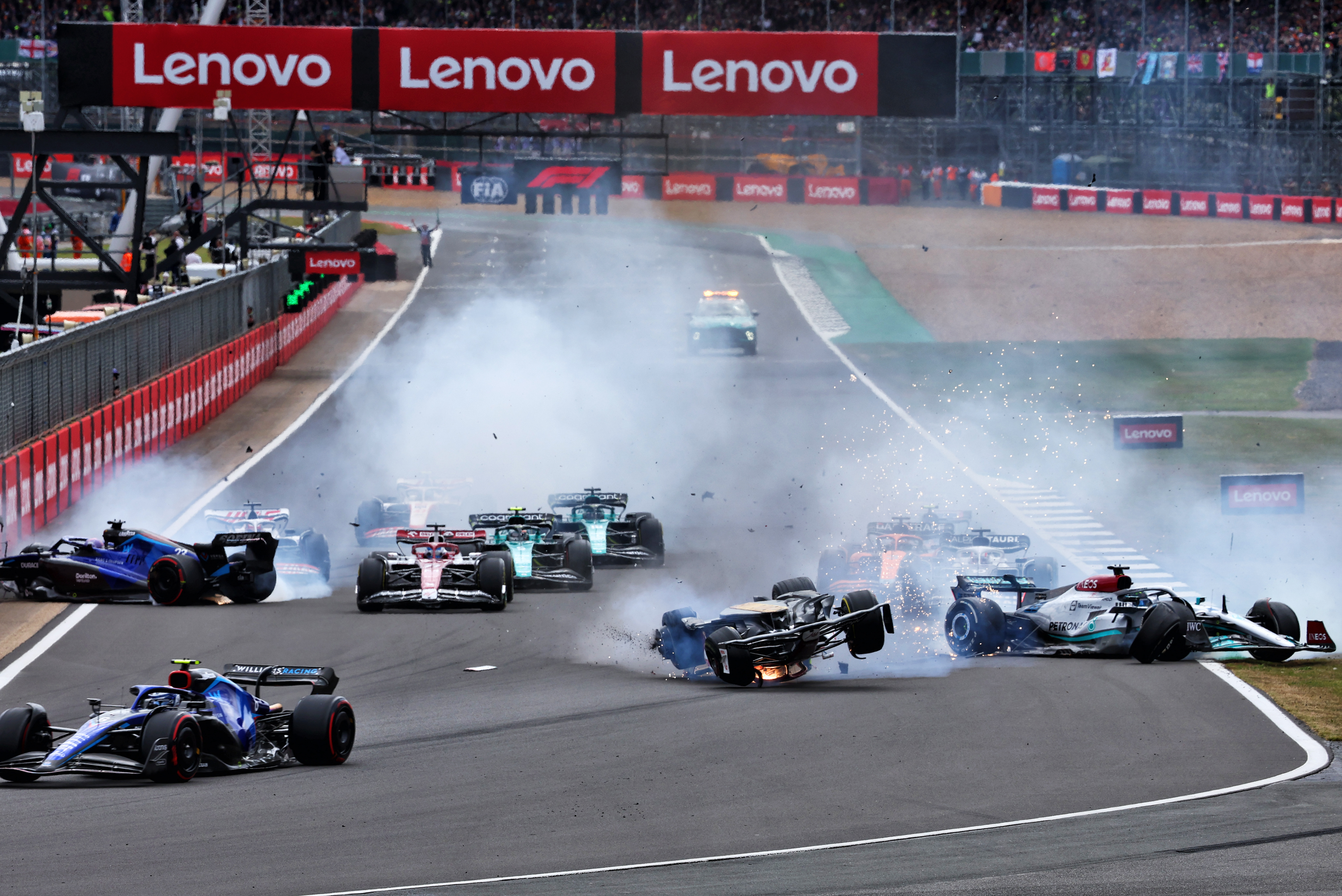 Zhou Guanyu Alfa Romeo F1 British GP crash