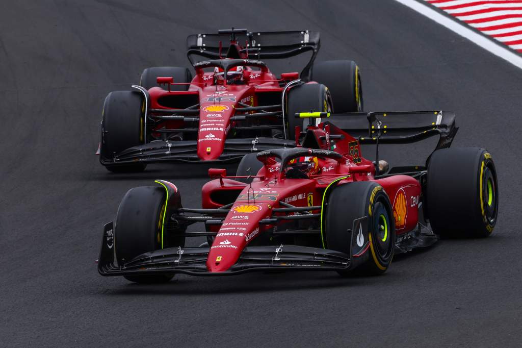 Carlos Sainz Charles Leclerc Ferrari F1 Hungarian GP