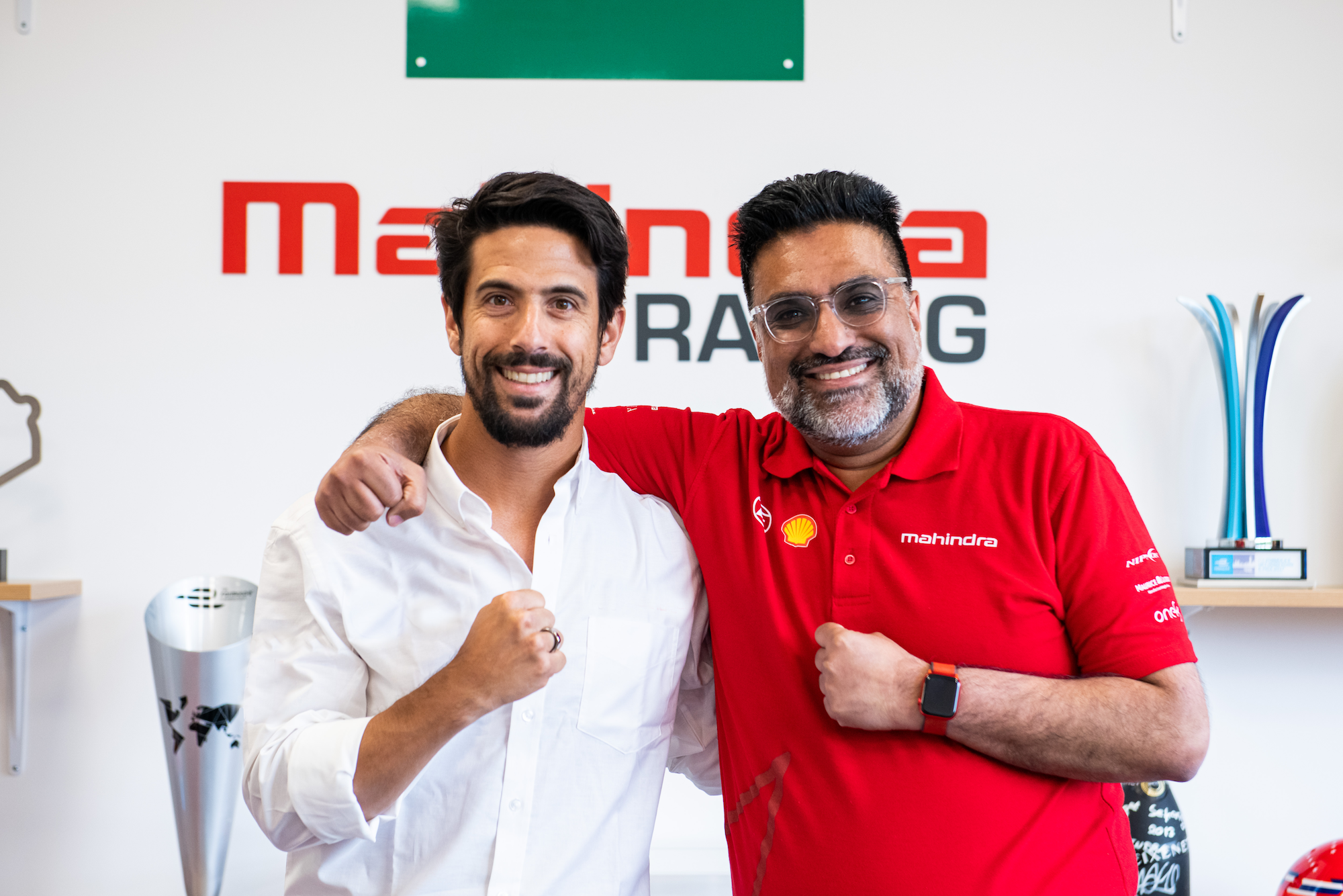 Lucas Di Grassi And Dilbagh Gill Signing The Deal At Mahindra's Hq