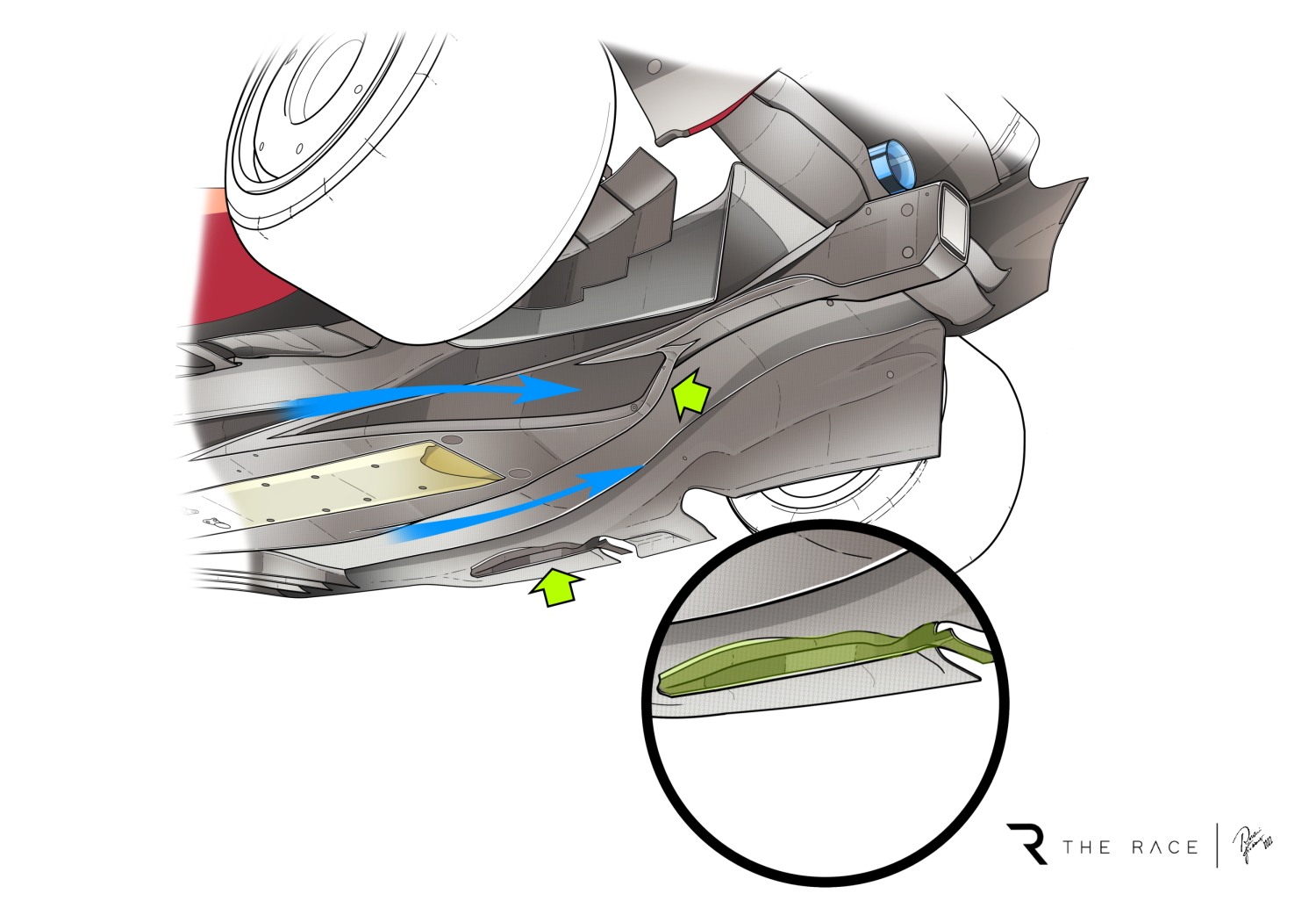 Tr Details Ferrari F1 75 Under Floor Diffuser Monaco