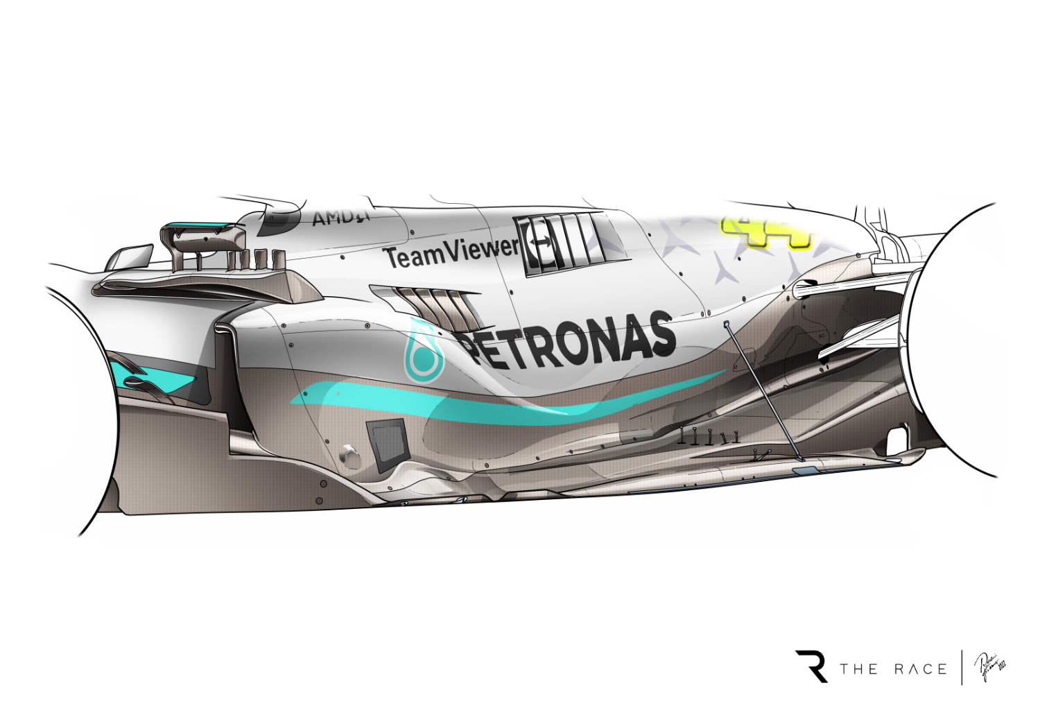 Mercedes F1 sidepod