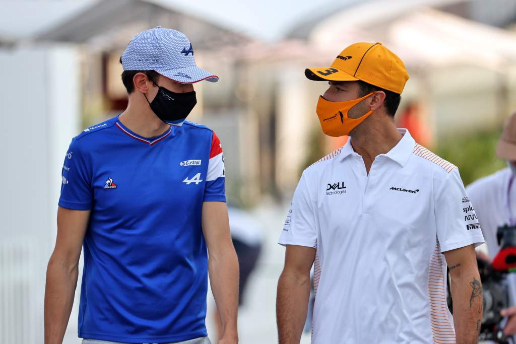 Esteban Ocon Daniel Ricciardo Alpine McLaren F1