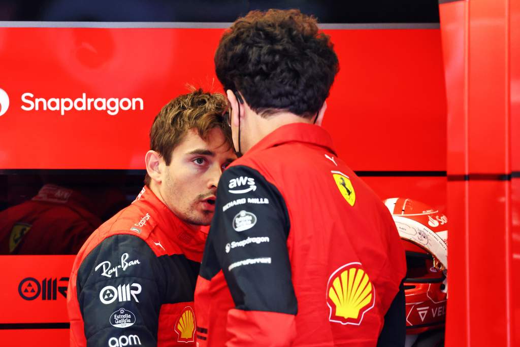 Charles Leclerc Mattia Binotto Ferrari F1