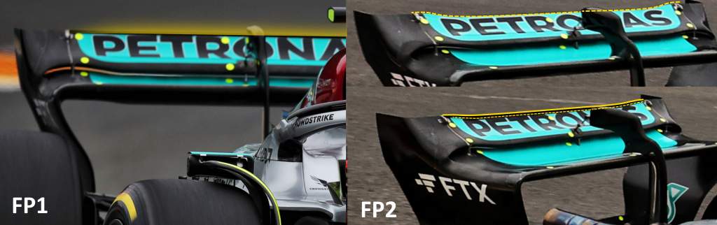 Mercedes F1 rear wing