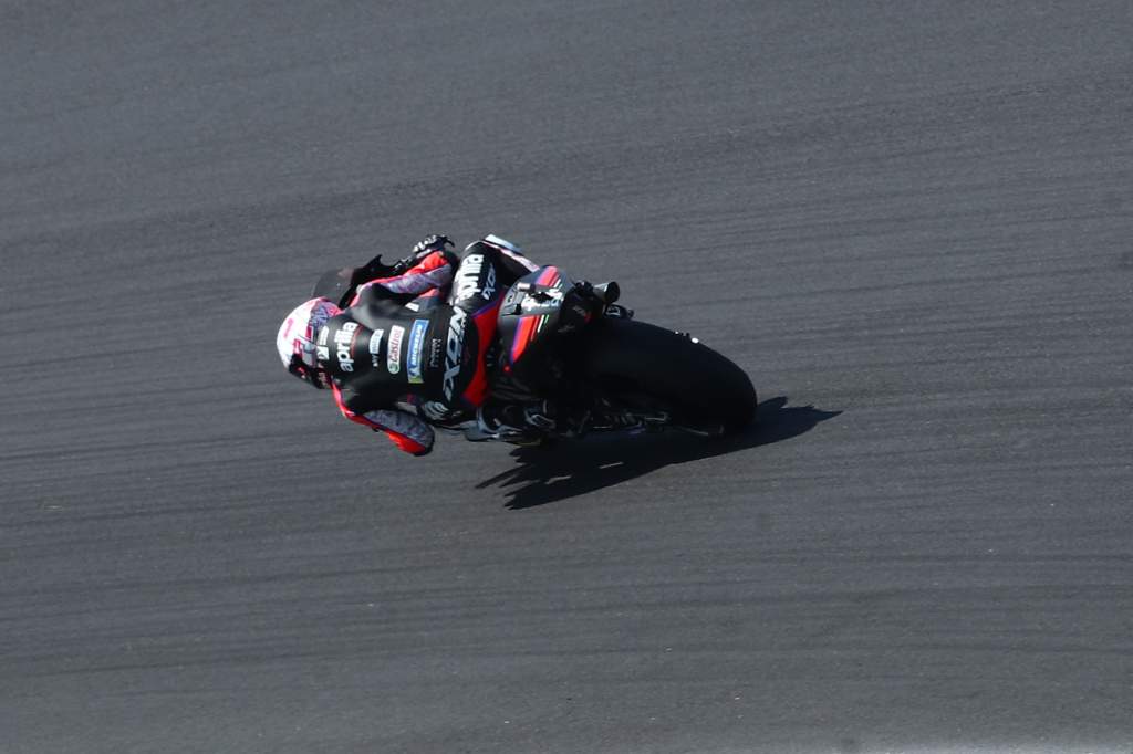 Espargaro cai mas lidera Aragon MotoGP FP1, Marquez 11th