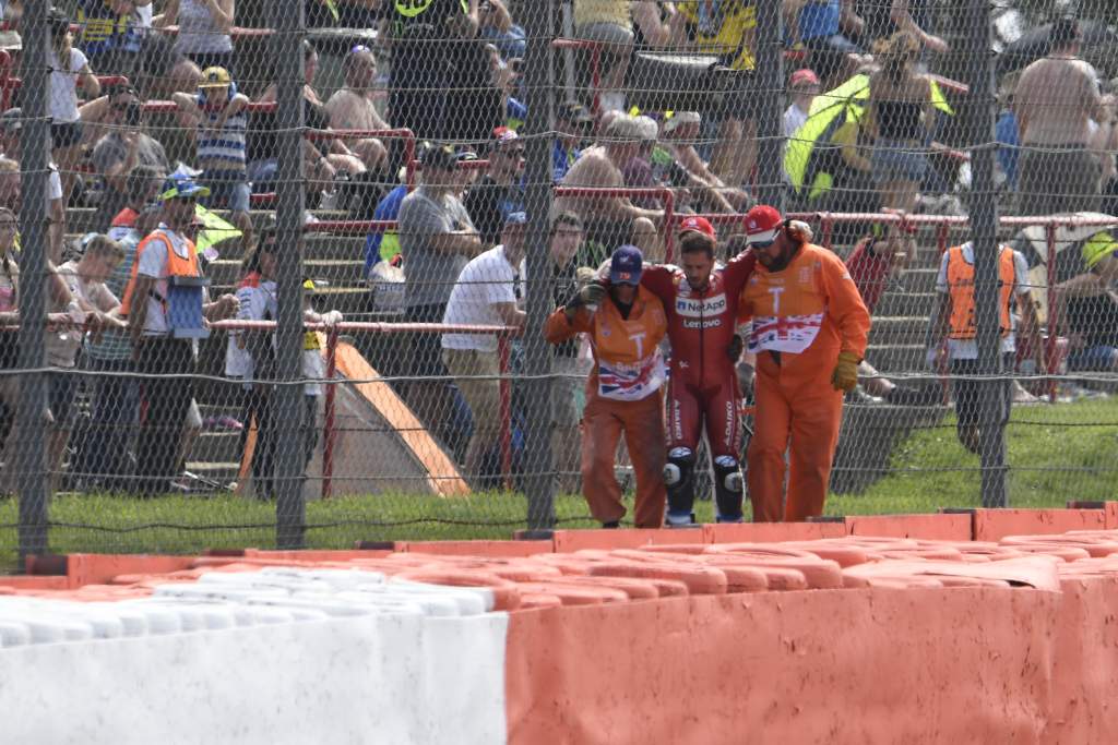 Andrea Dovizioso Ducati MotoGP Silverstone crash