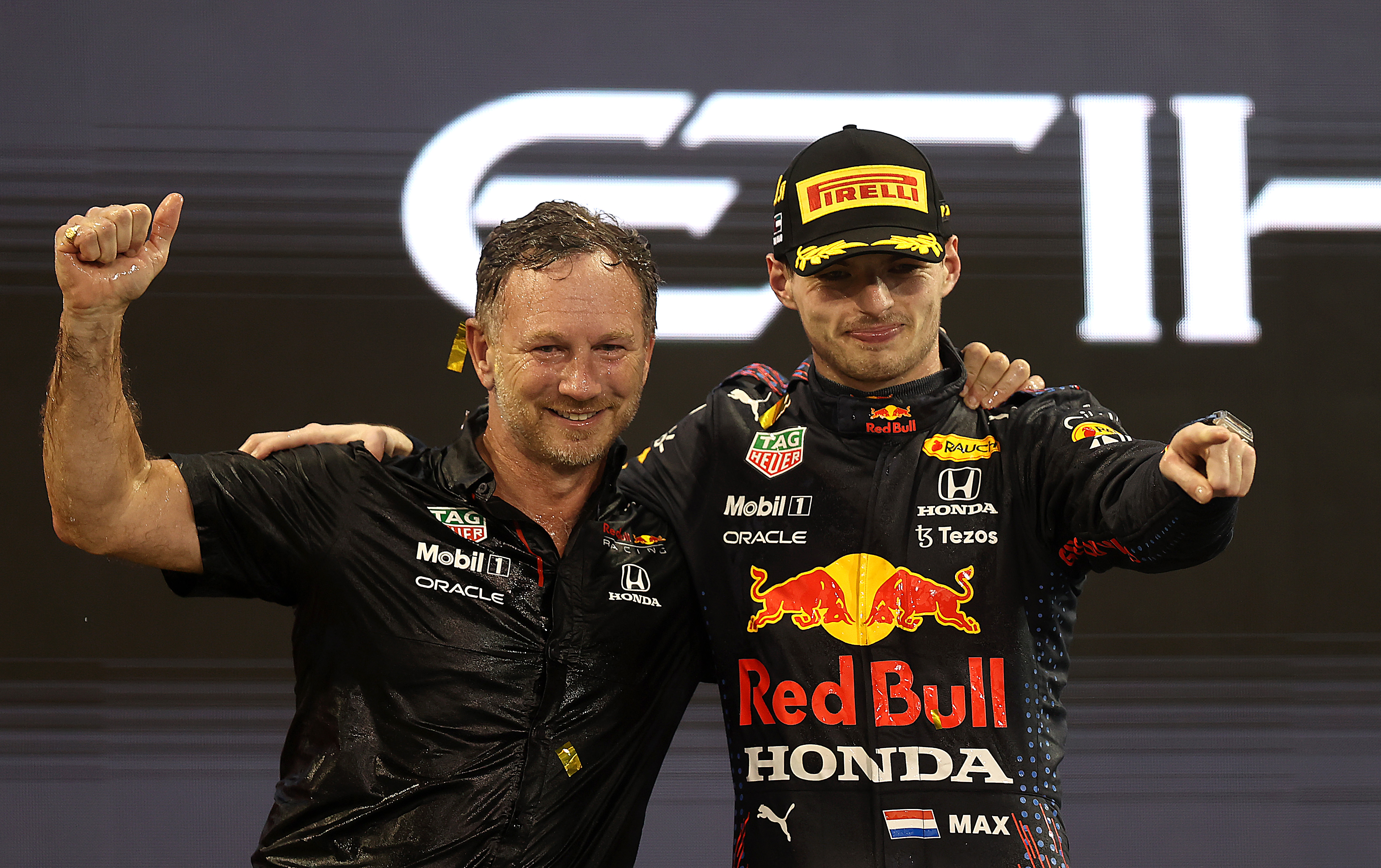 Christian Horner Max Verstappen Red Bull F1