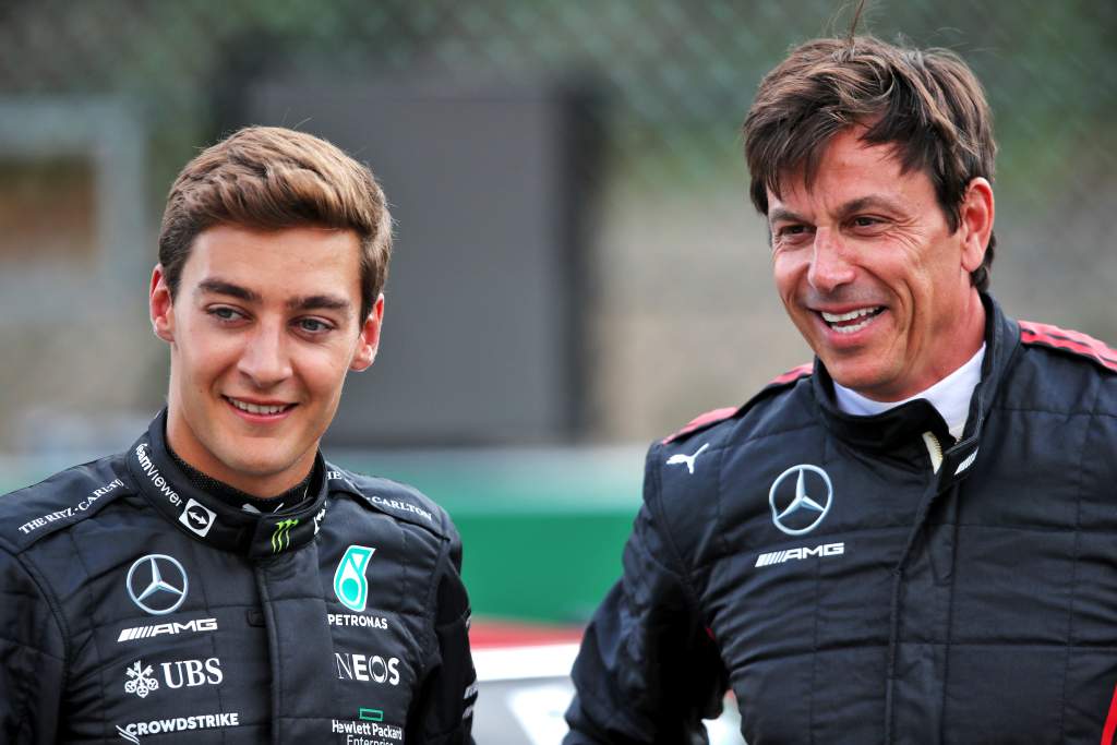 George Russell Toto Wolff Mercedes F1