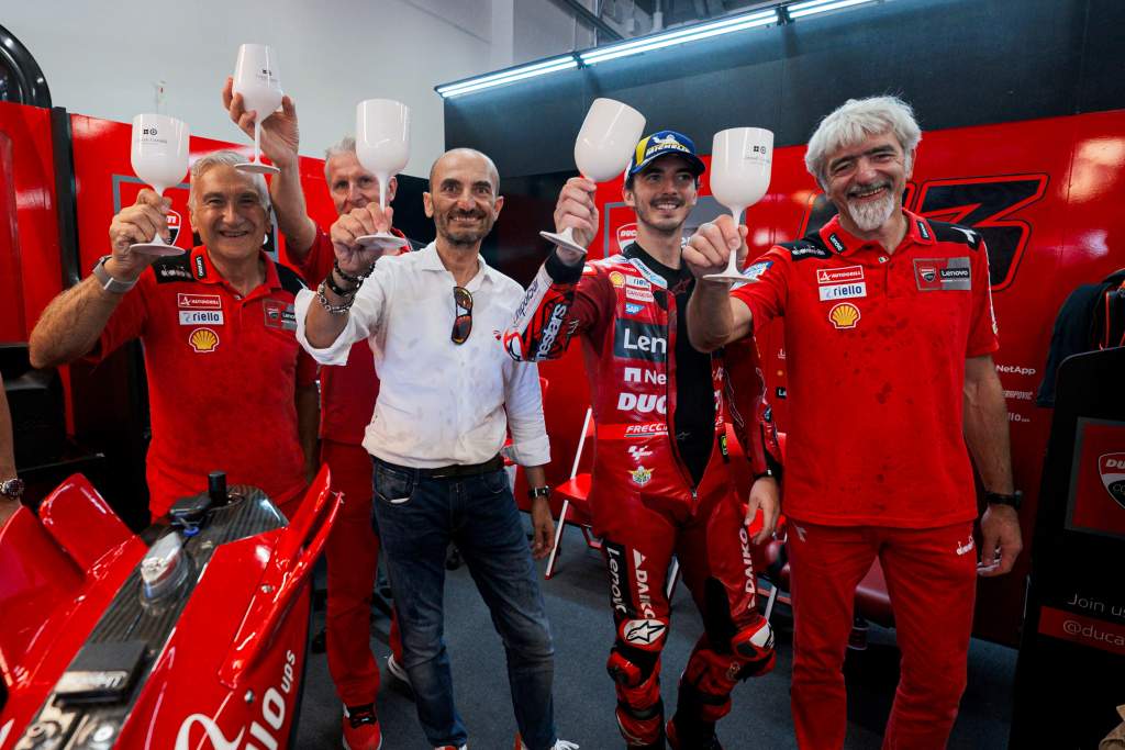 Ducati CEO Claudio Domenicali and Ducati MotoGP team