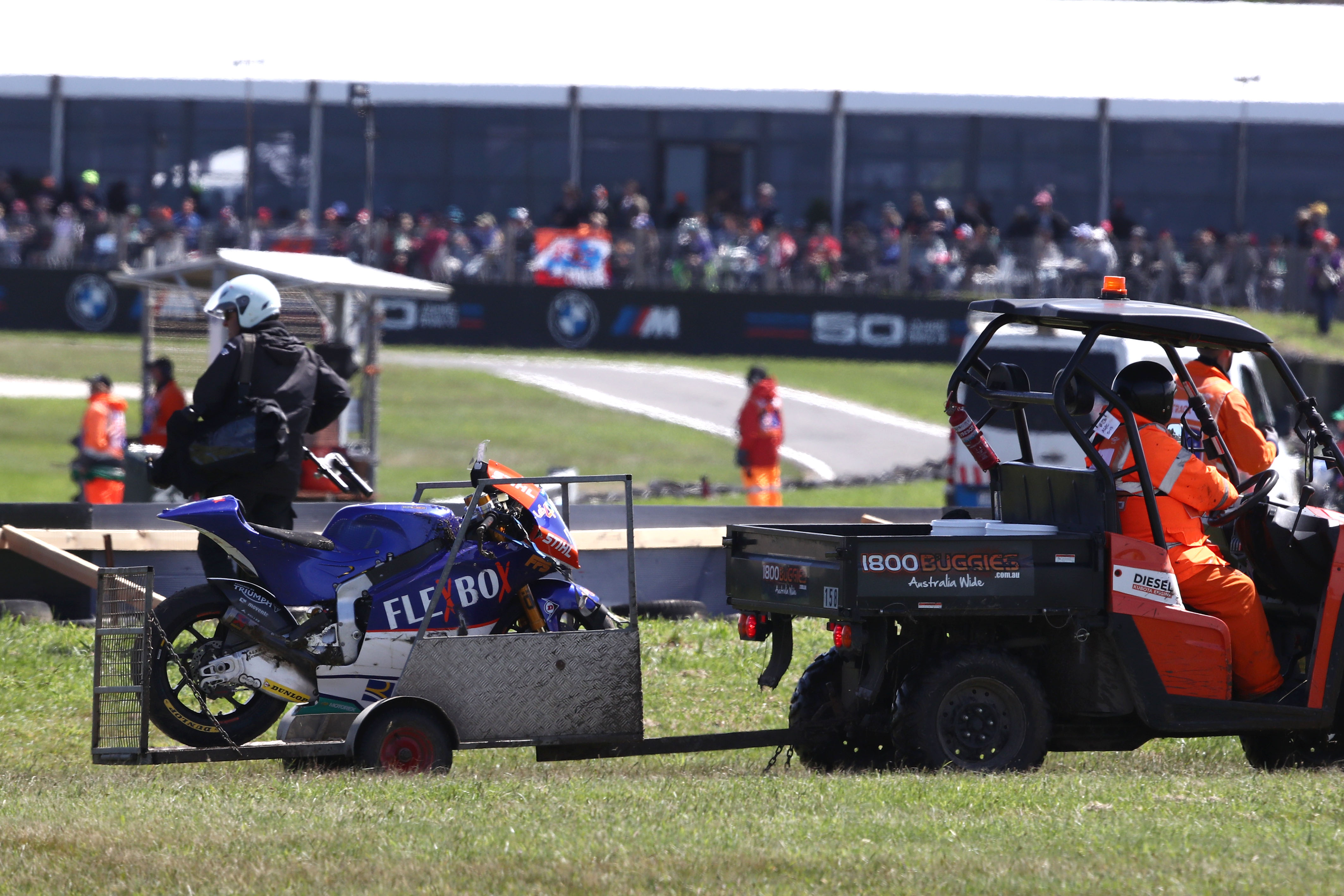 Jorge Navarro crashed bike Moto2 Phillip Island