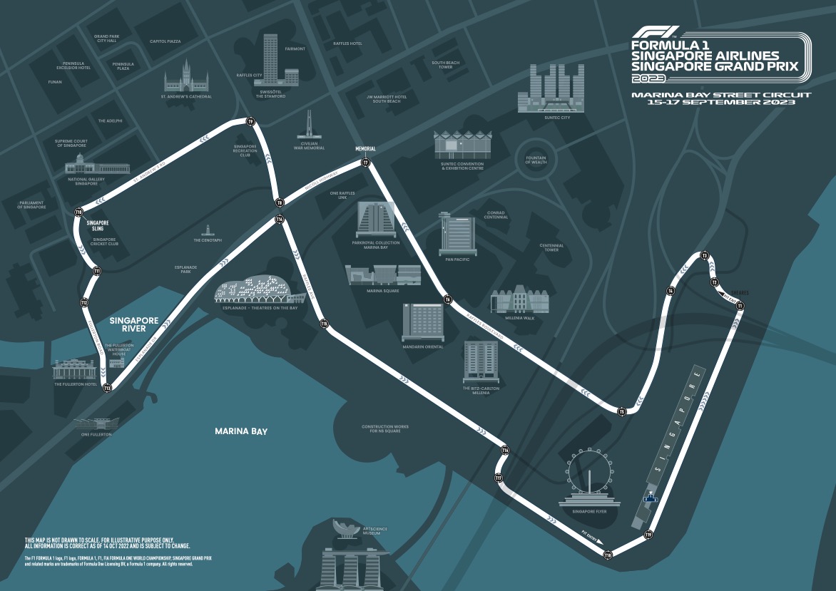 F1 Singapore GP Marina Bay 2023 layout