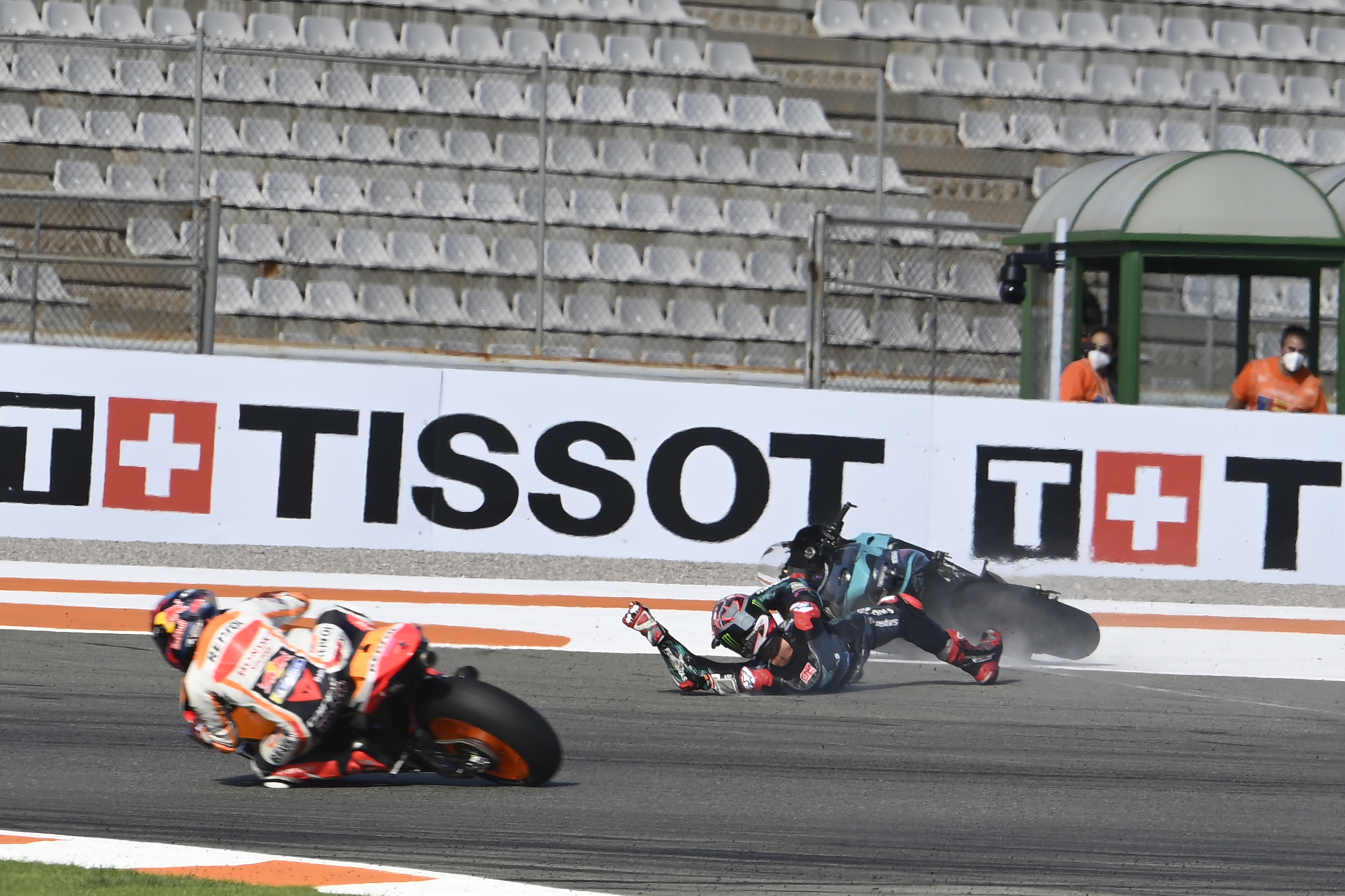 Fabio Quartararo Crash, Valencia Motogp Race, 15 November 2020