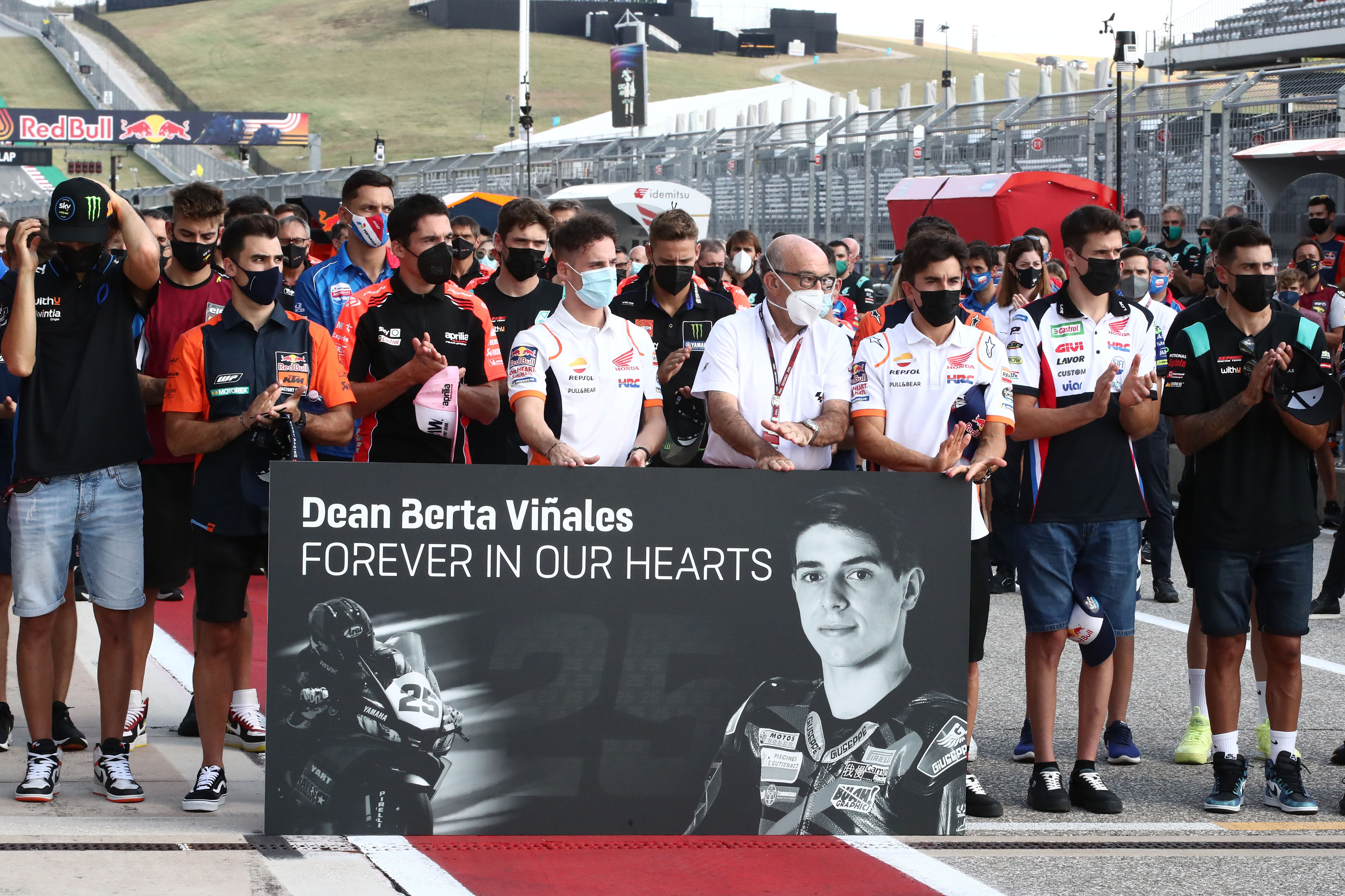 Dean Berta Vinales MotoGP moment of silence