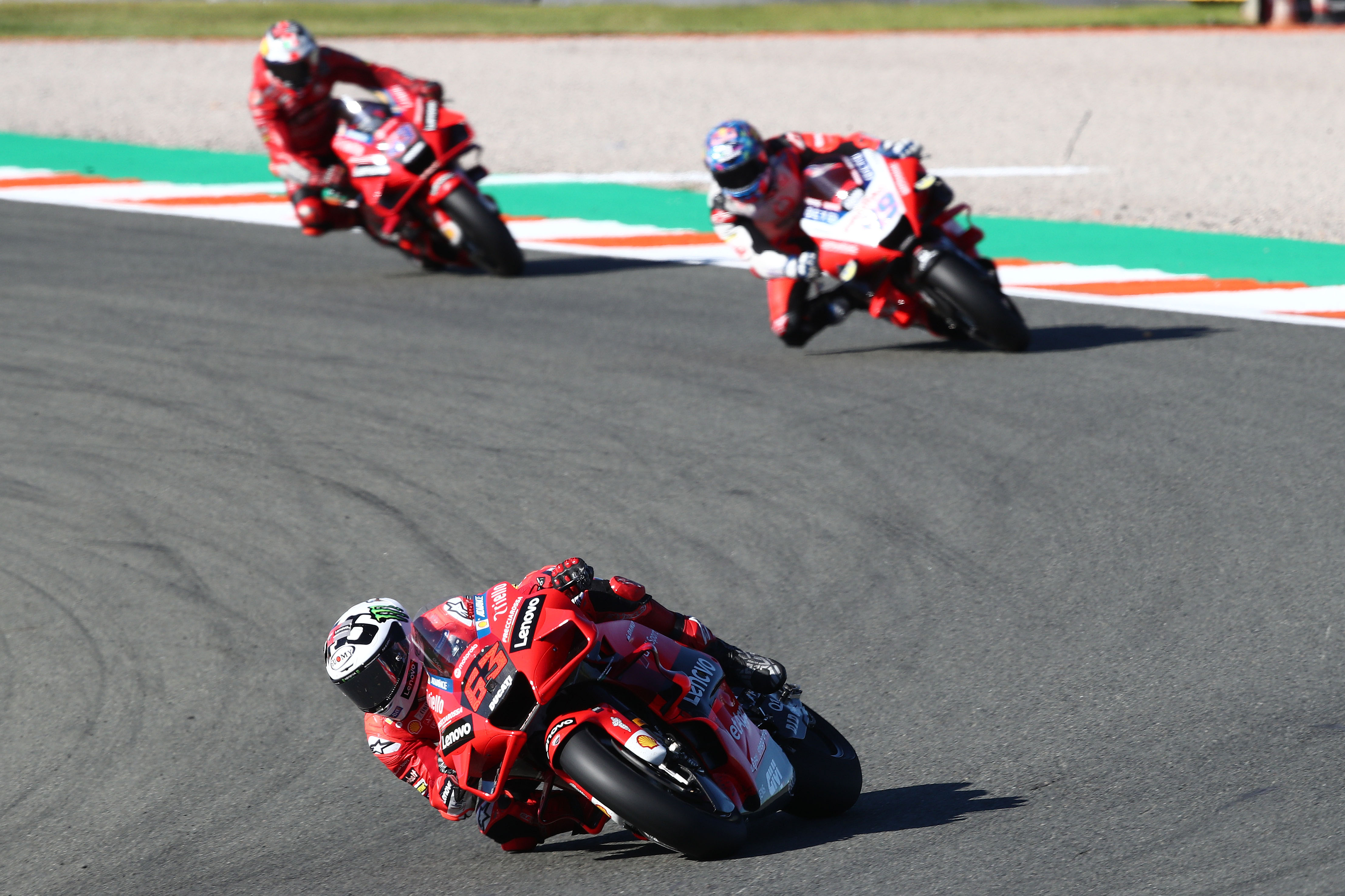 Francesco Bagnaia Jorge Martin Jack Miller Ducati Pramac MotoGP Valencia