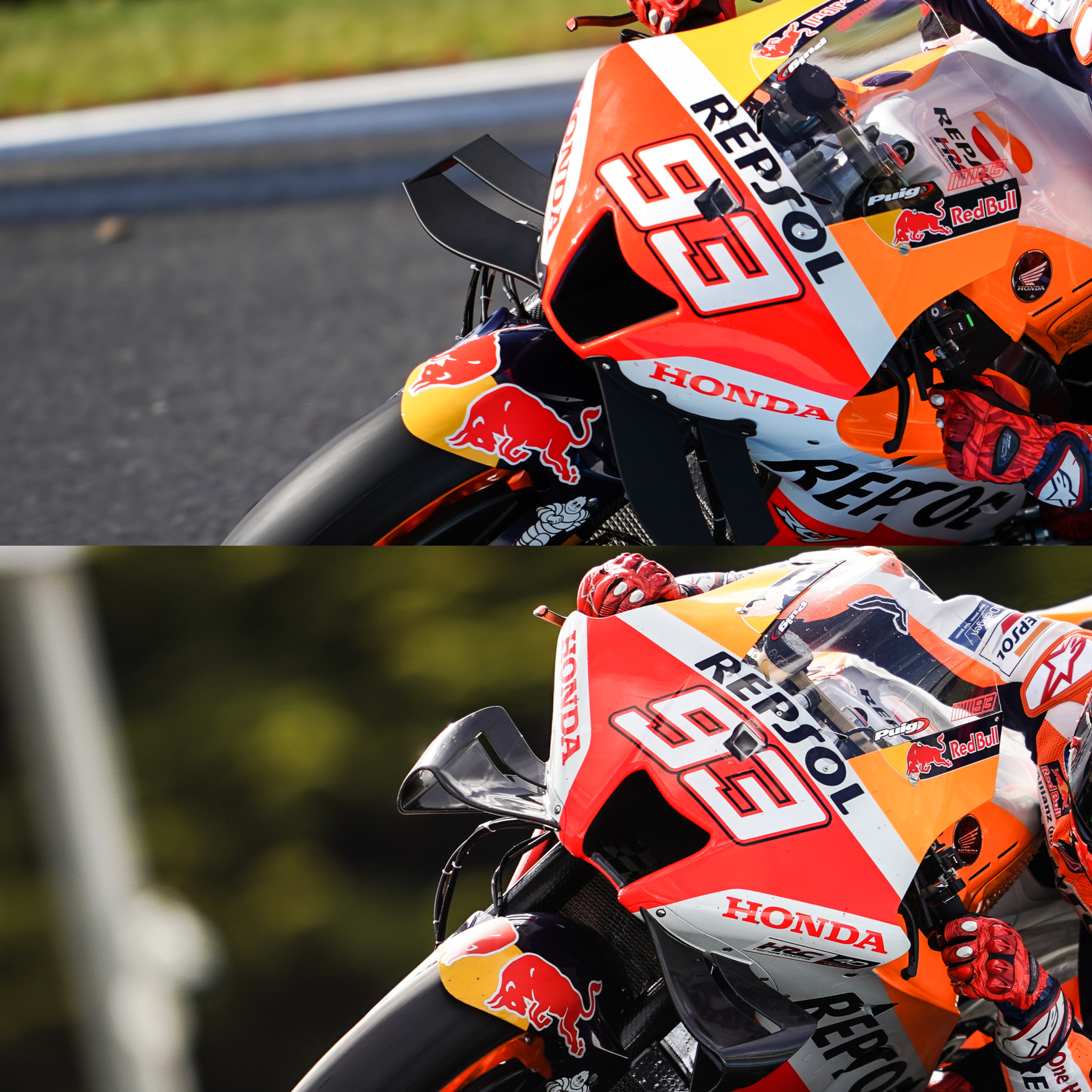 Honda MotoGP aero comparison