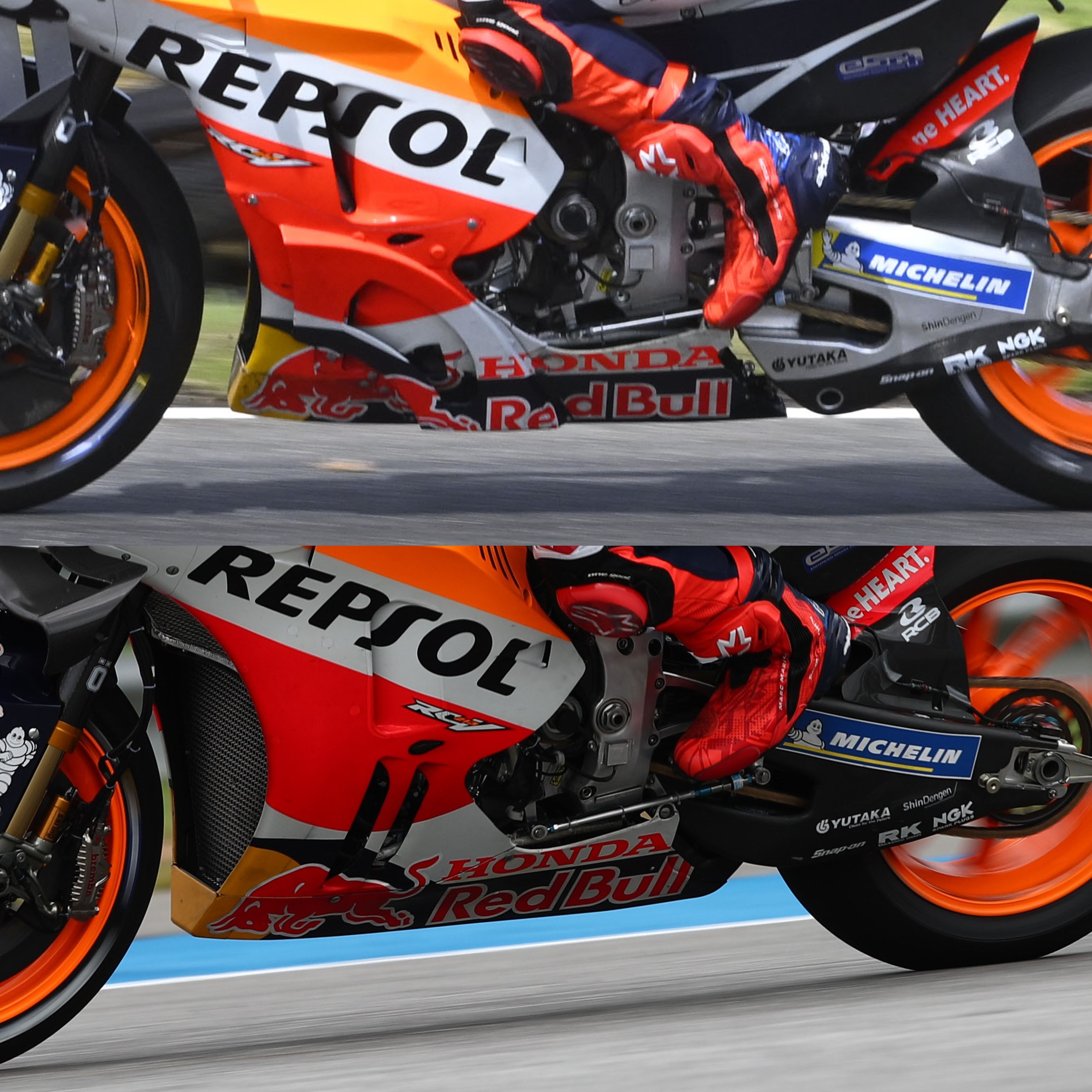 Honda MotoGP aero comparison