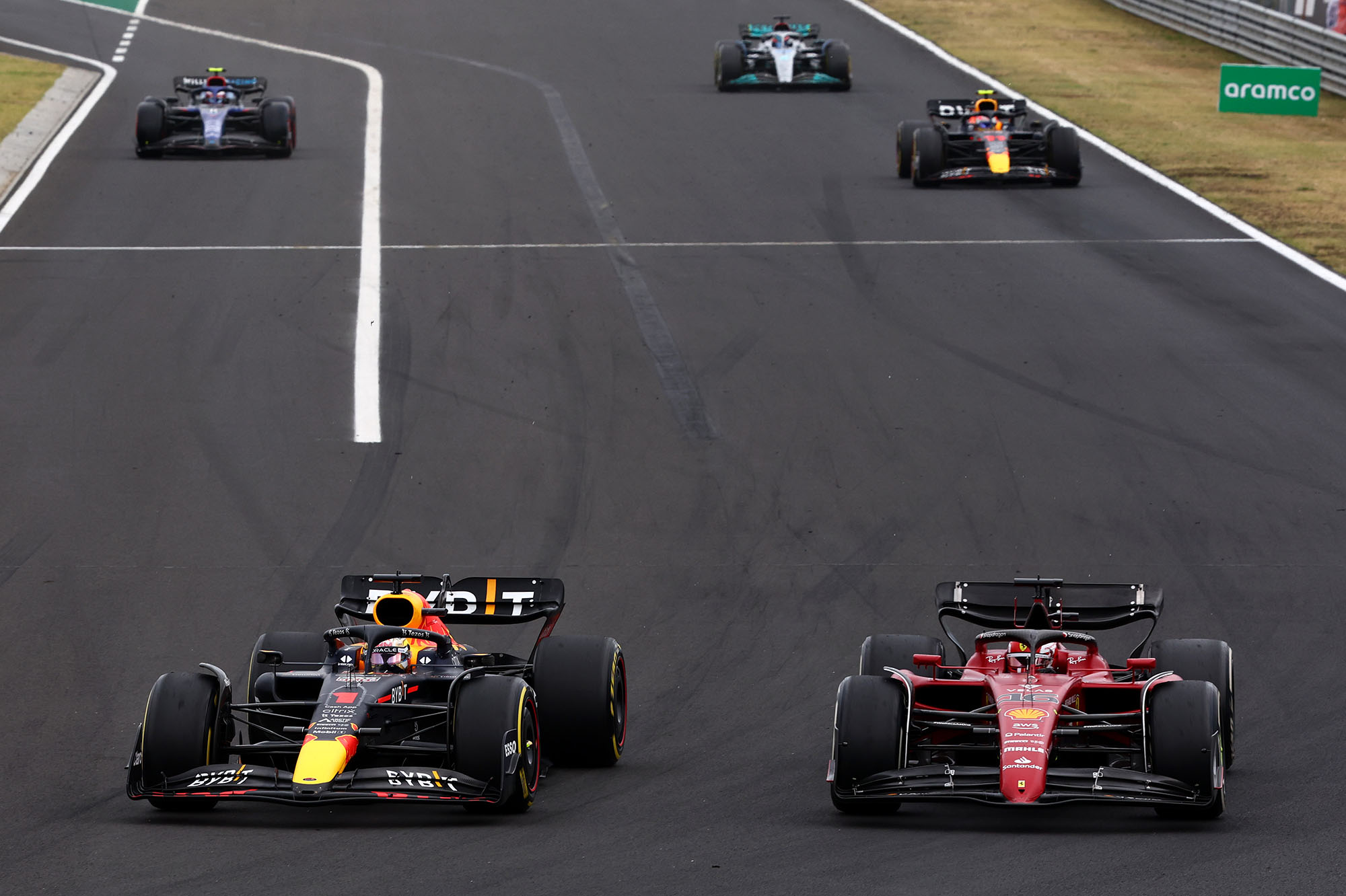 Max Verstappen Red Bull Charles Leclerc Ferrari F1