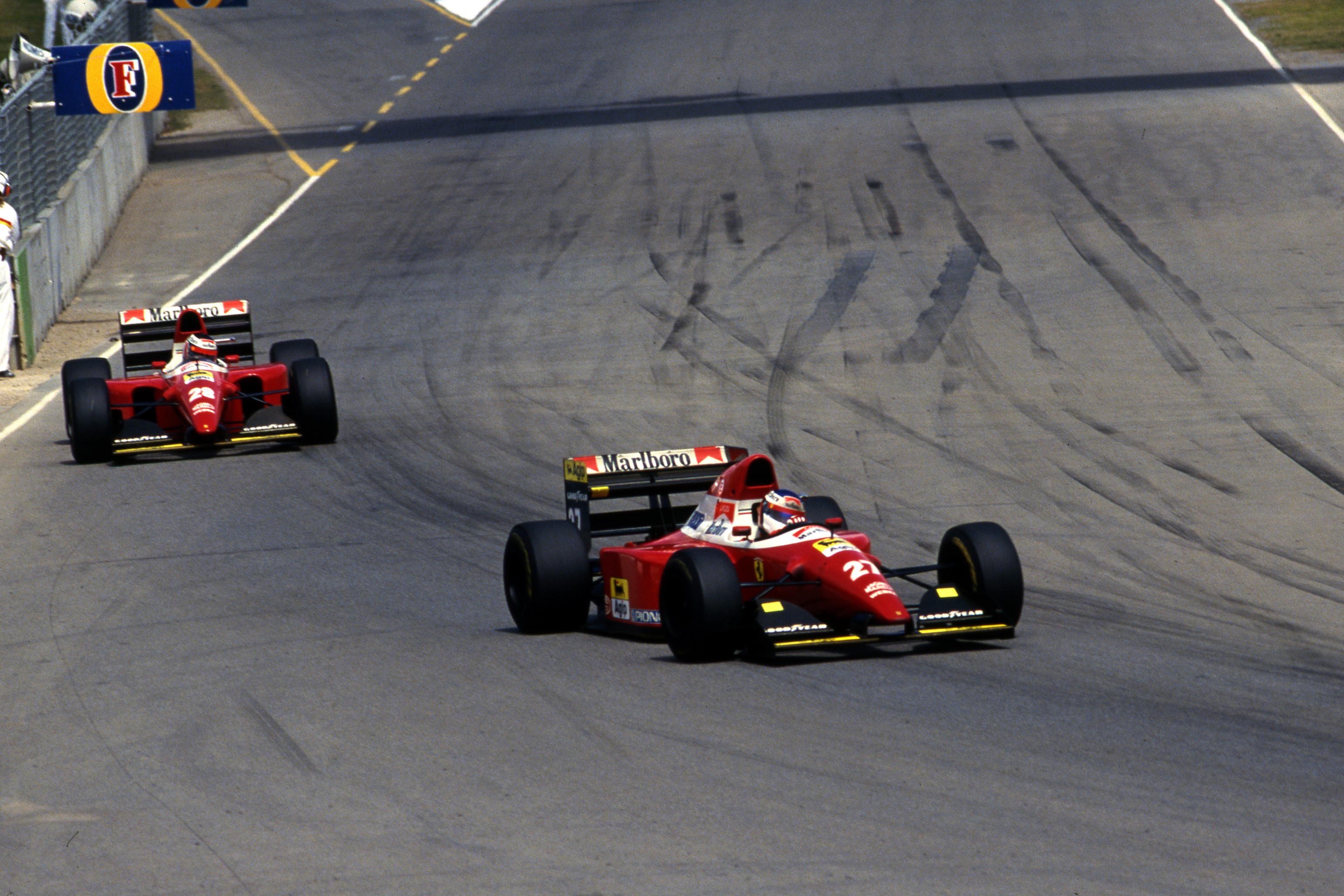 Jean Alesi Gerhard Berger Ferrari F1