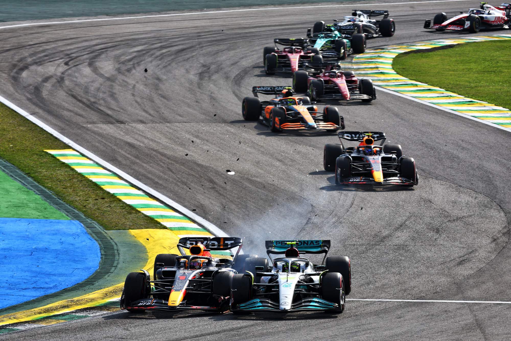 Max Verstappen Lewis Hamilton Red Bull Mercedes F1 Brazilian GP