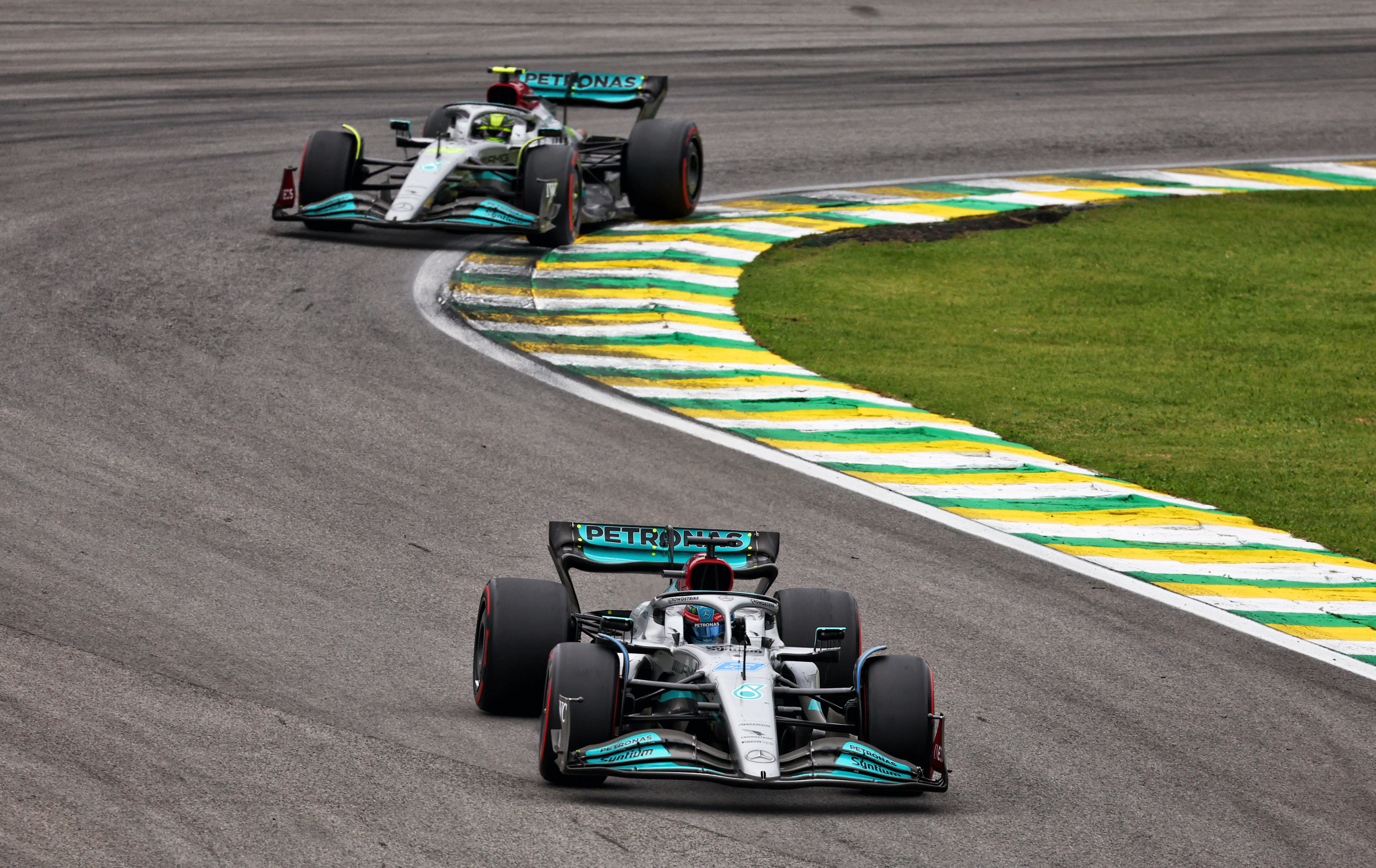 Russell leads home Hamilton for breakthrough Sao Paulo GP win