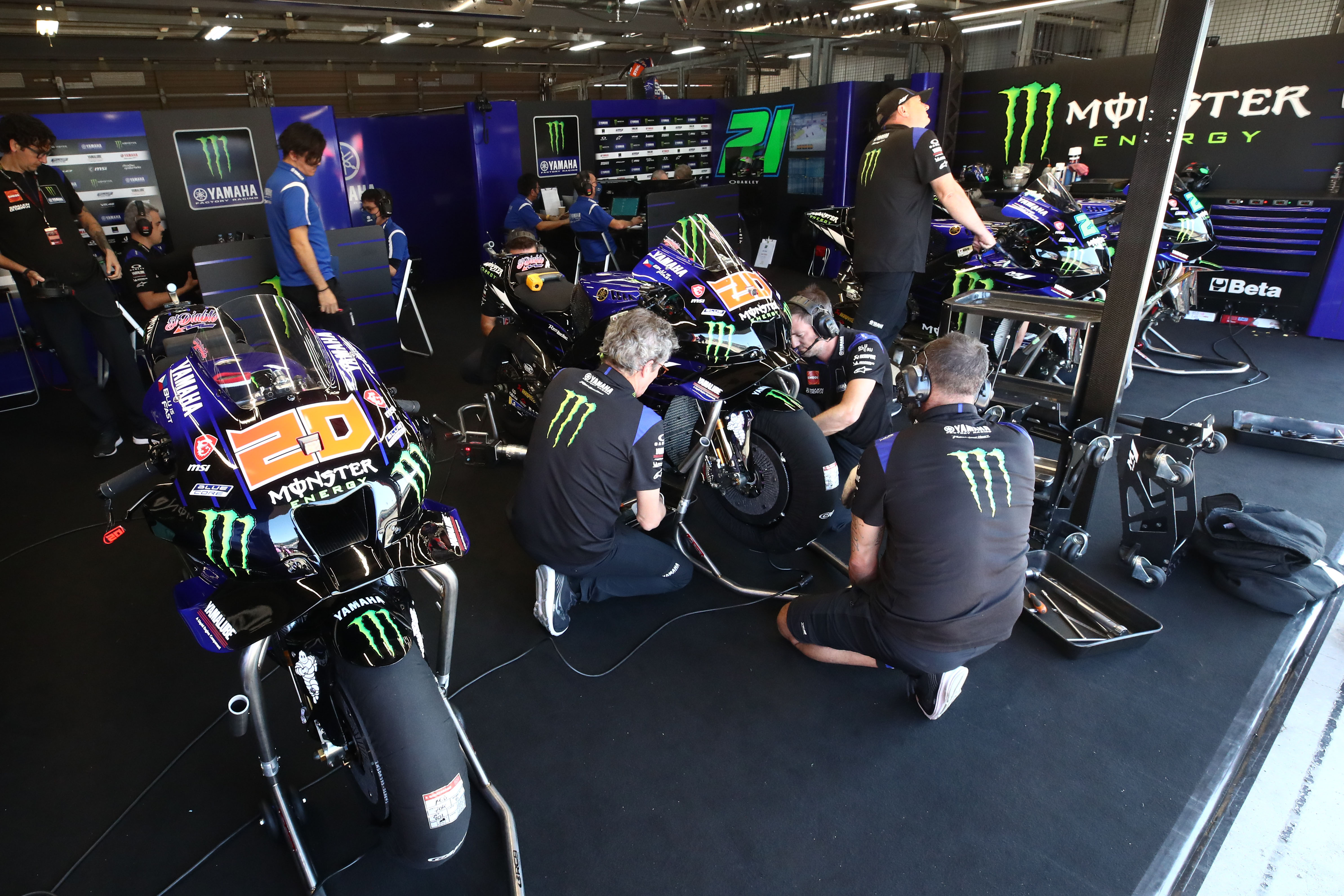 Yamaha MotoGP garage