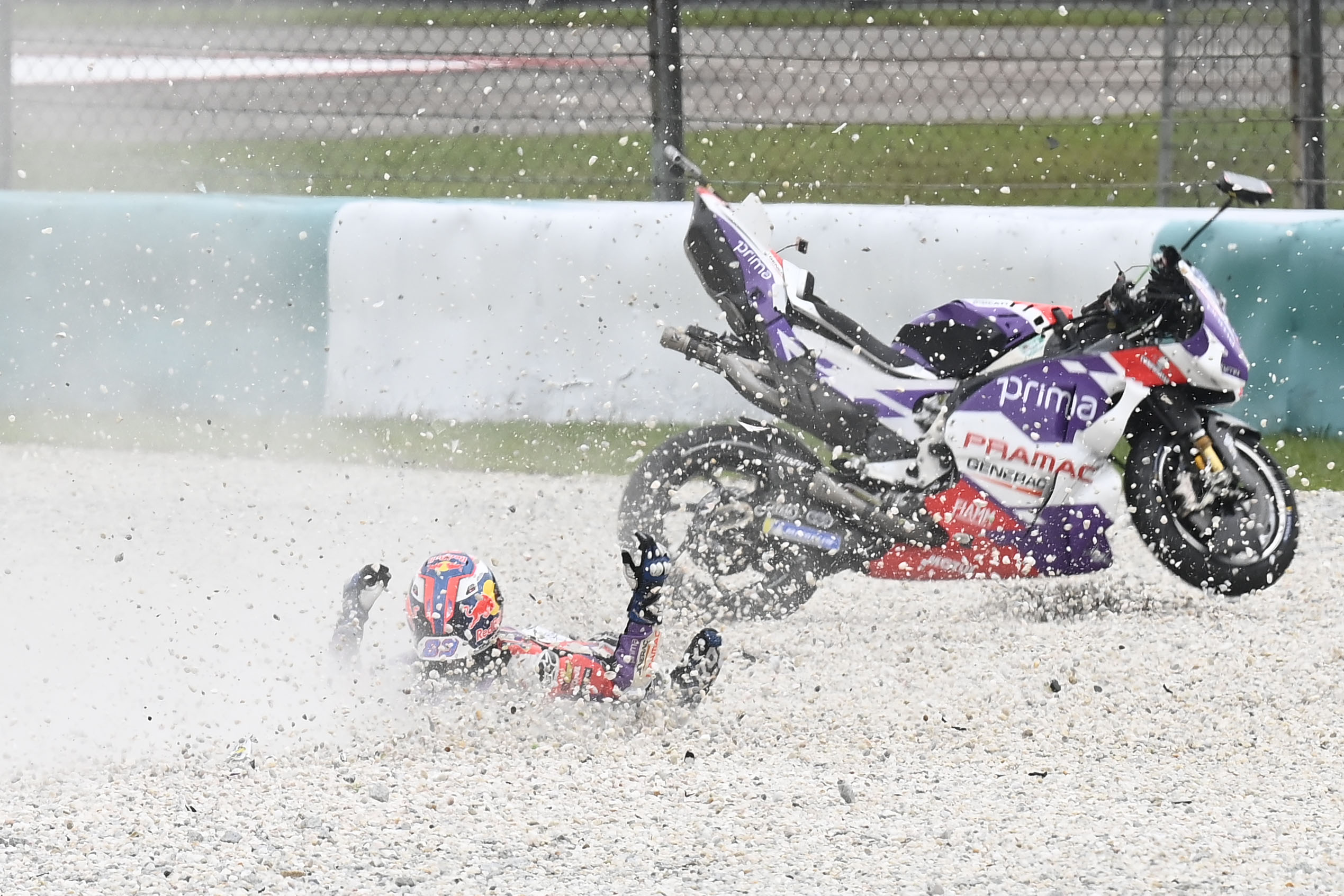 Jorge Martin Pramac Ducati MotoGP crash Sepang