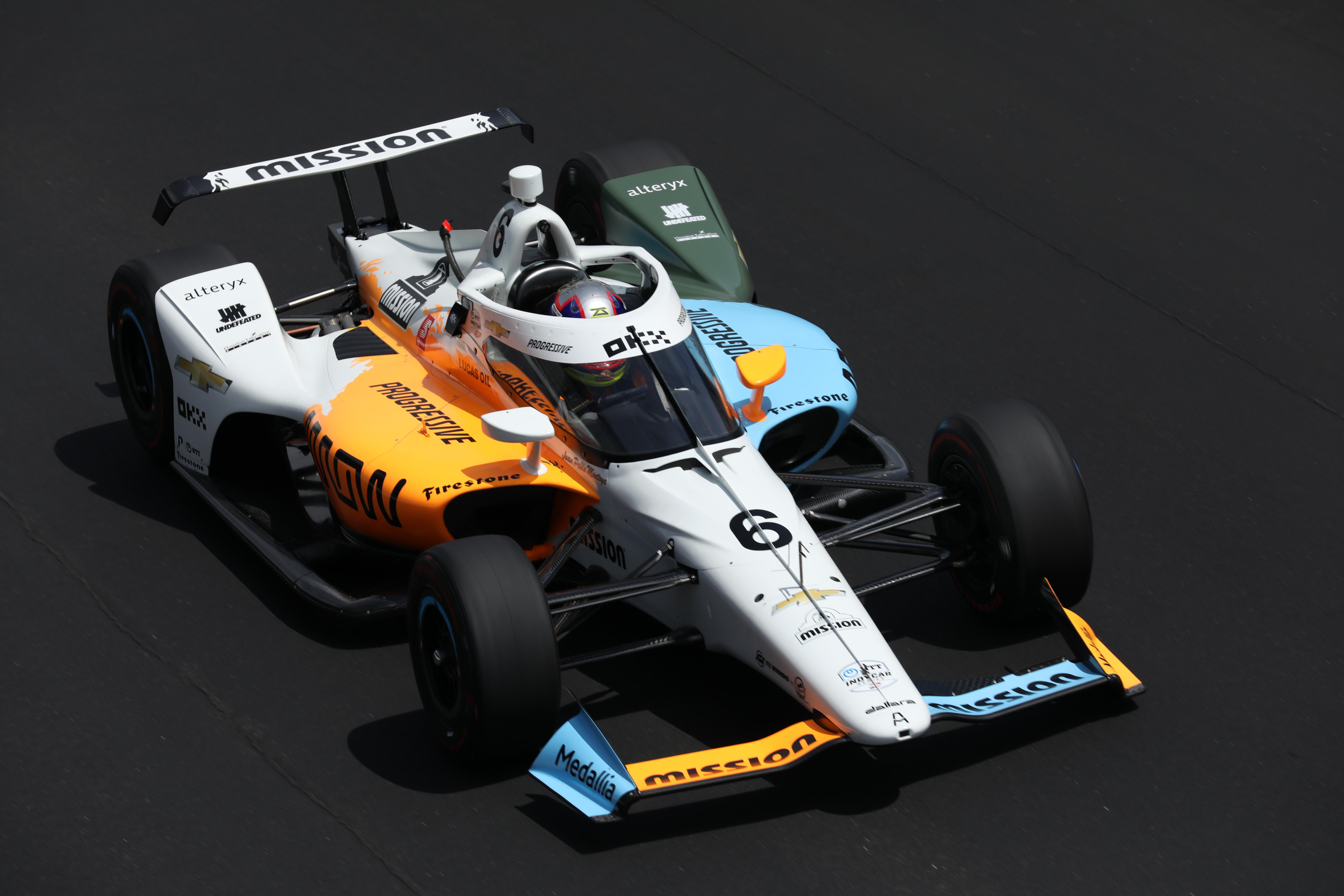 2024 Indianapolis 500 Lineup Cayla Nannie   Juan Pablo Montoya Indianapolis 500 Practice By  Matt Fraver LargeImageWithoutWatermark M57411 