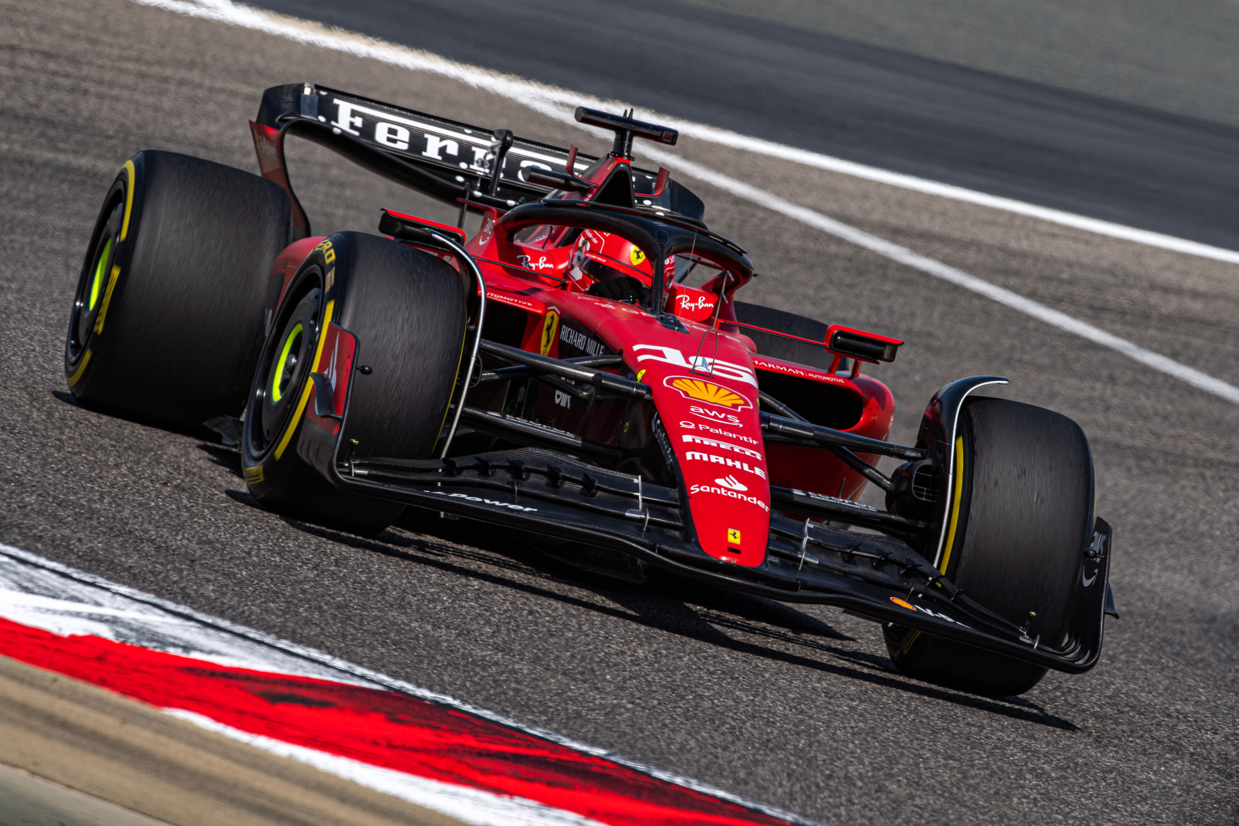 Charles Leclerc Ferrari F1 Bahrain testing