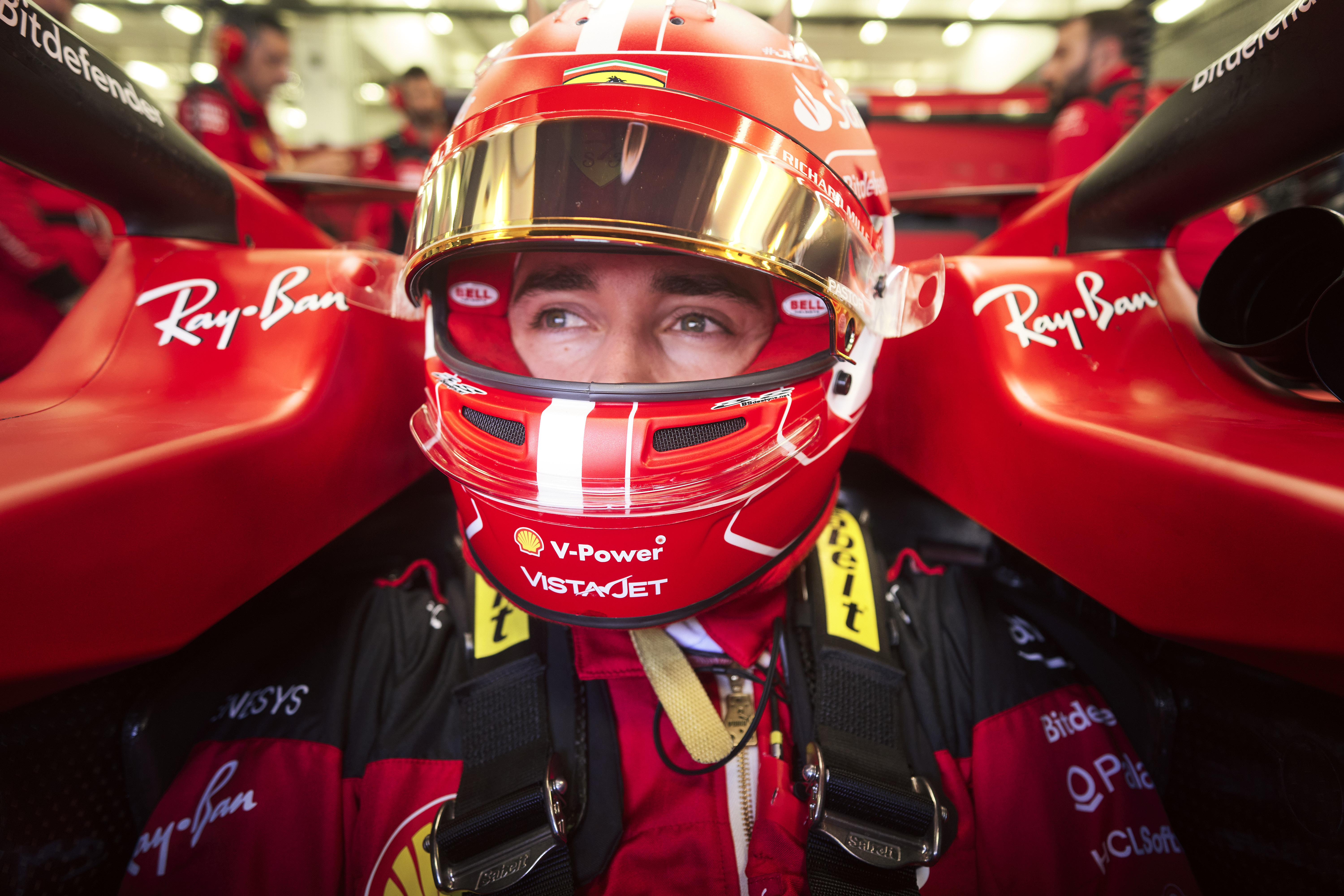 Charles Leclerc Ferrari F1 Bahrain testing