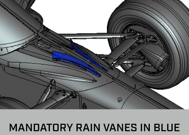 IndyCar 2023 rain vanes