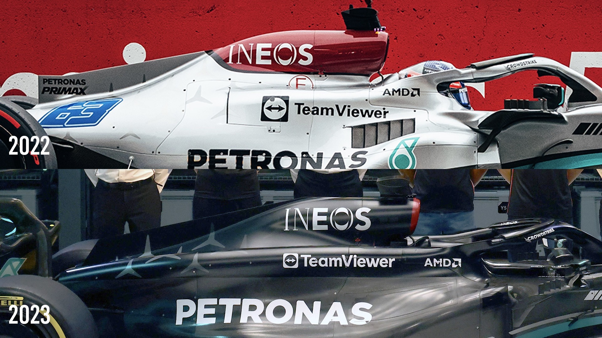 F1 23 already has the updated Merc sidepods or is it just the FOM car? :  r/F1Game