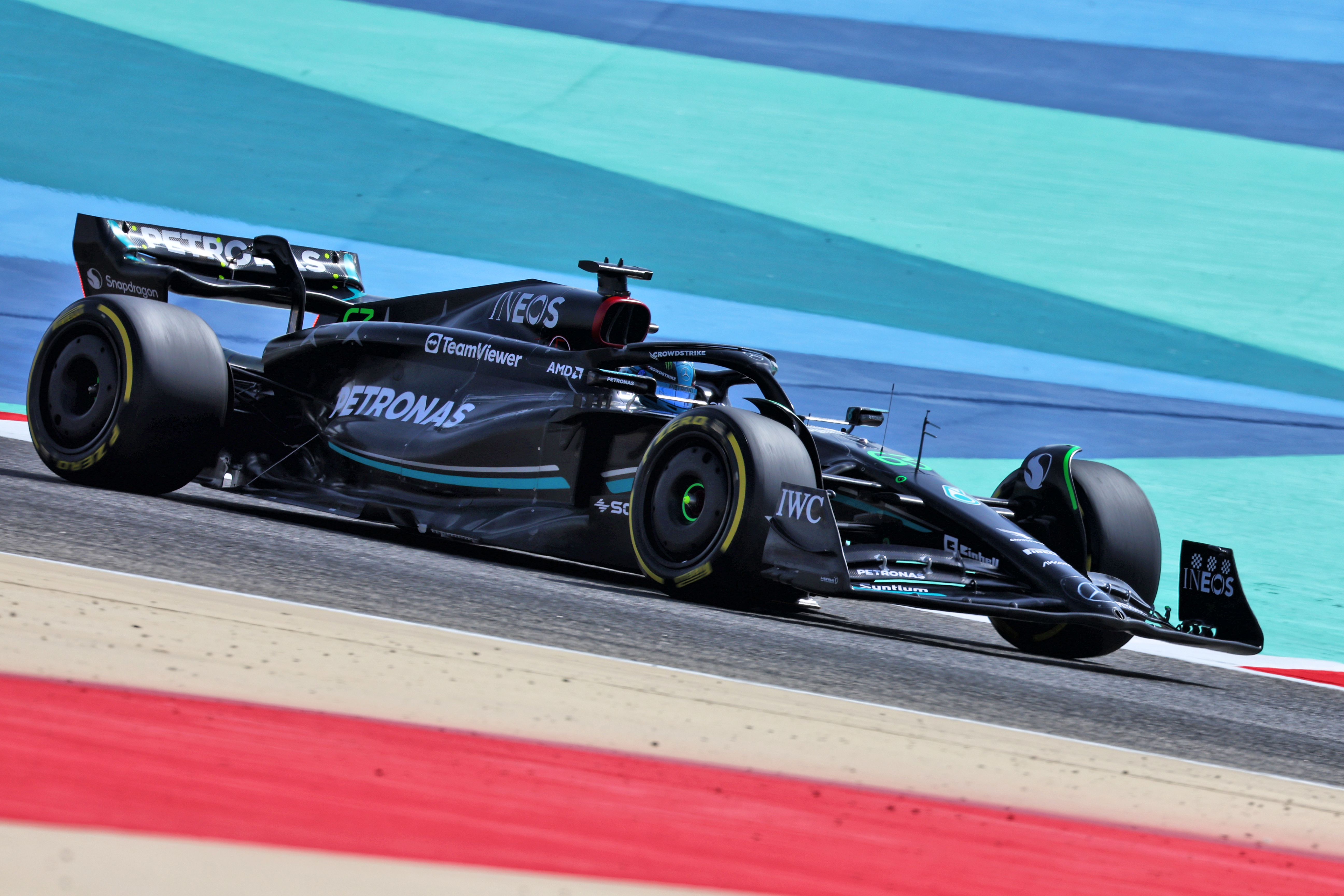 George Russell Mercedes F1 Bahrain testing