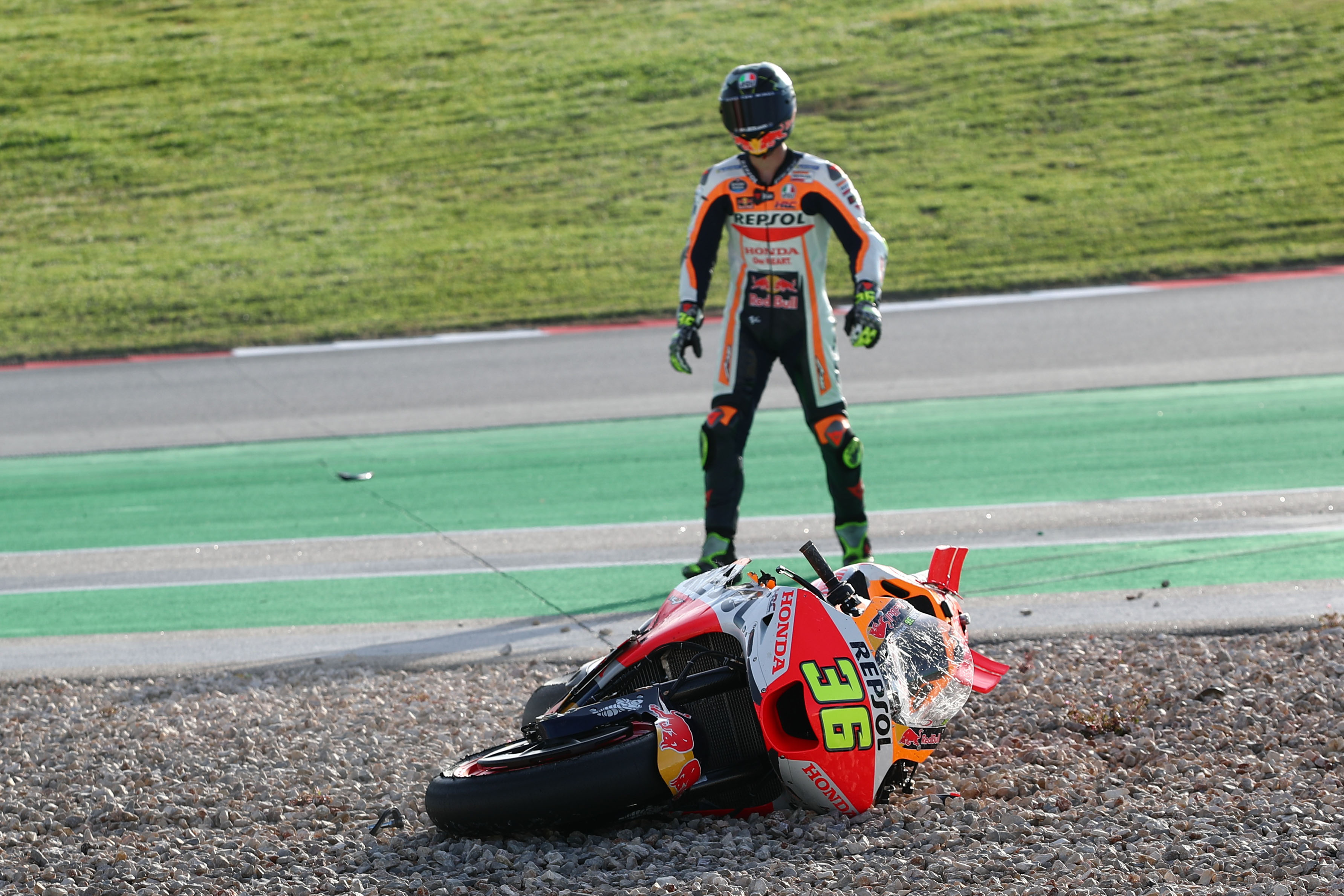 Joan Mir Honda MotoGP crash