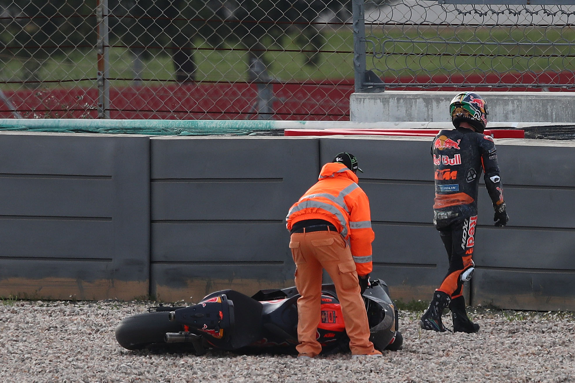 Brad Binder crash KTM MotoGP Portimao test