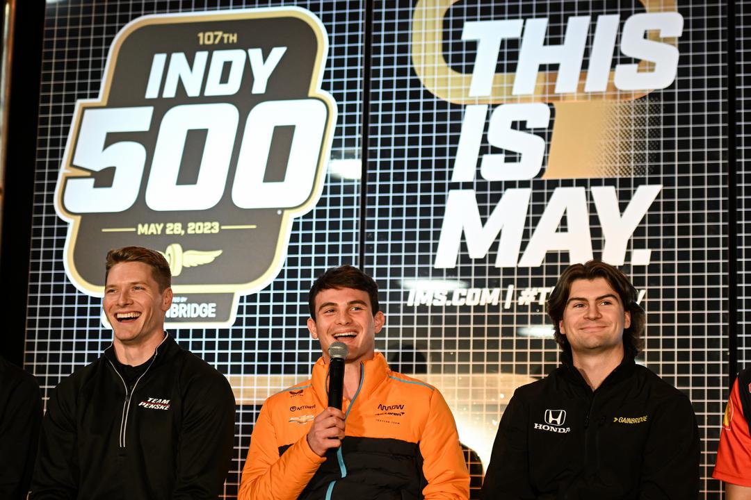 Josef Newgarden Pato O Ward And Colton Herta At Indy 500 100 Days Out Fan Party By James Black Referenceimagewithoutwatermark M73950