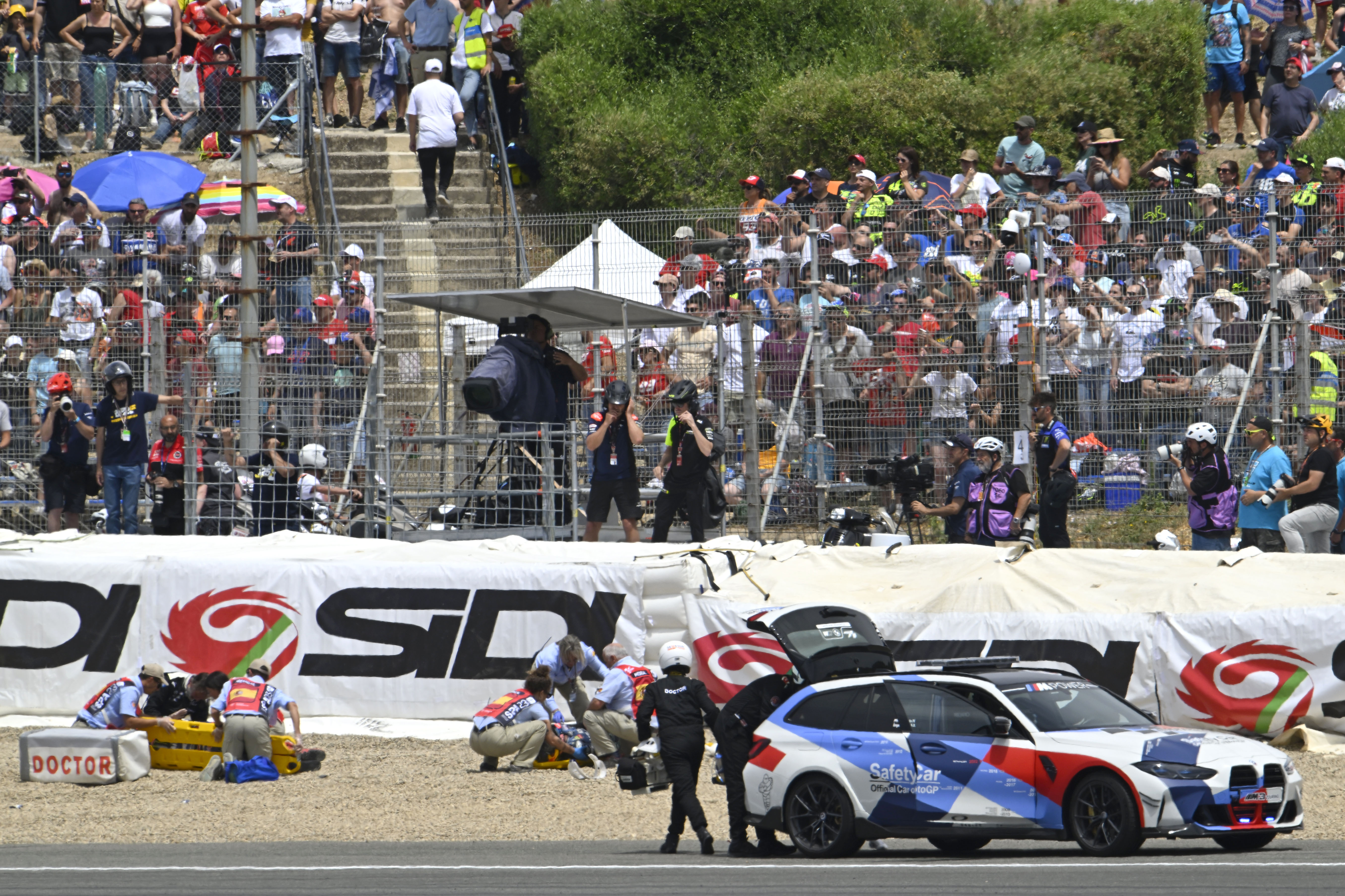 Jerez MotoGP Spanish GP start crash