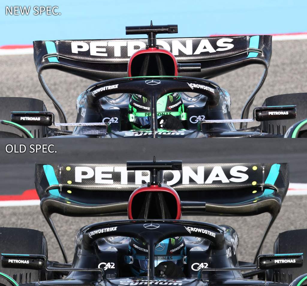 Comparison Rear Wing W14