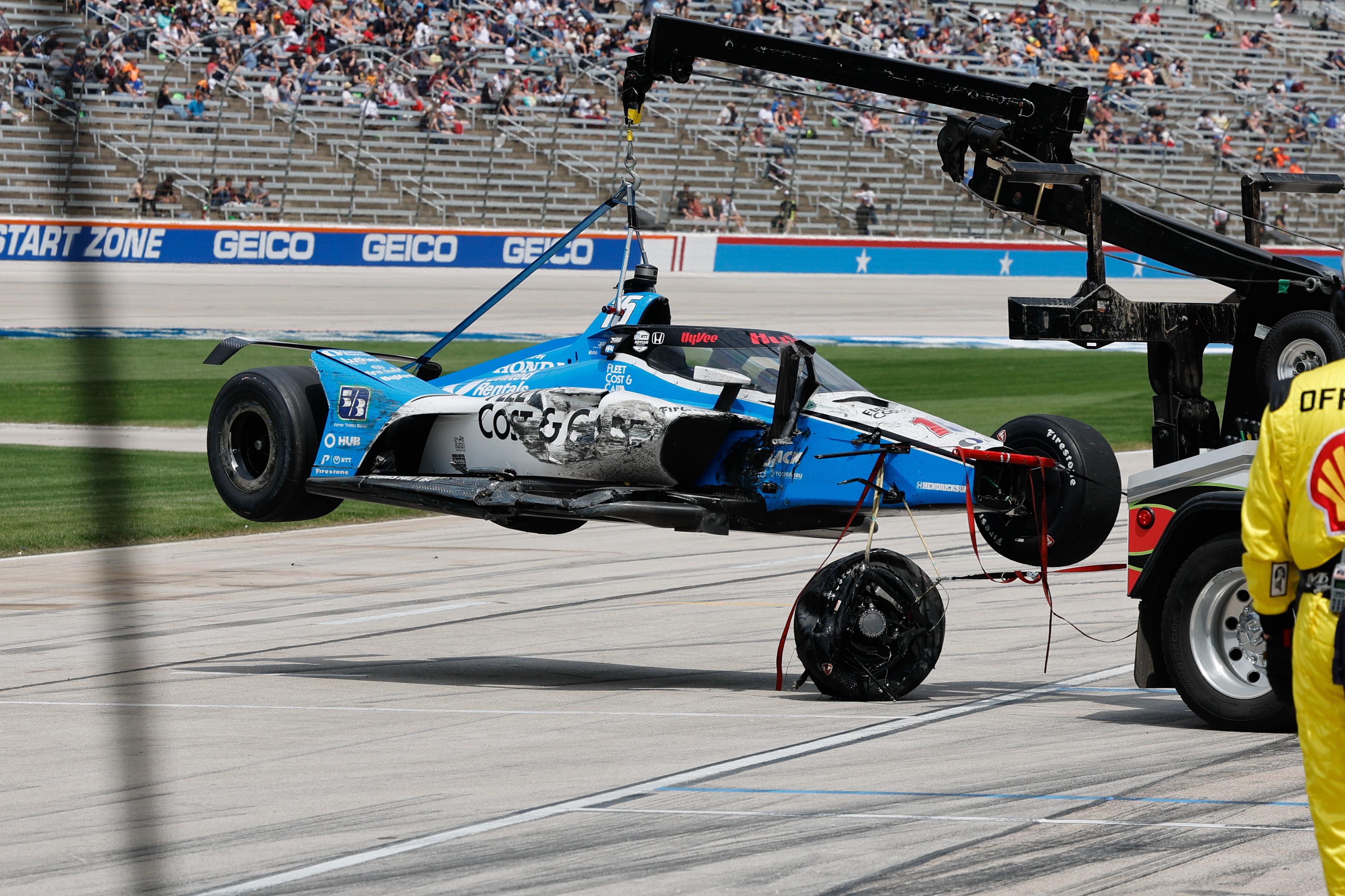 Graham Rahal S Crashed Dallara Ppg 375 At Texas Motor Speedway By Joe Skibinski Largeimagewithoutwatermark M75817