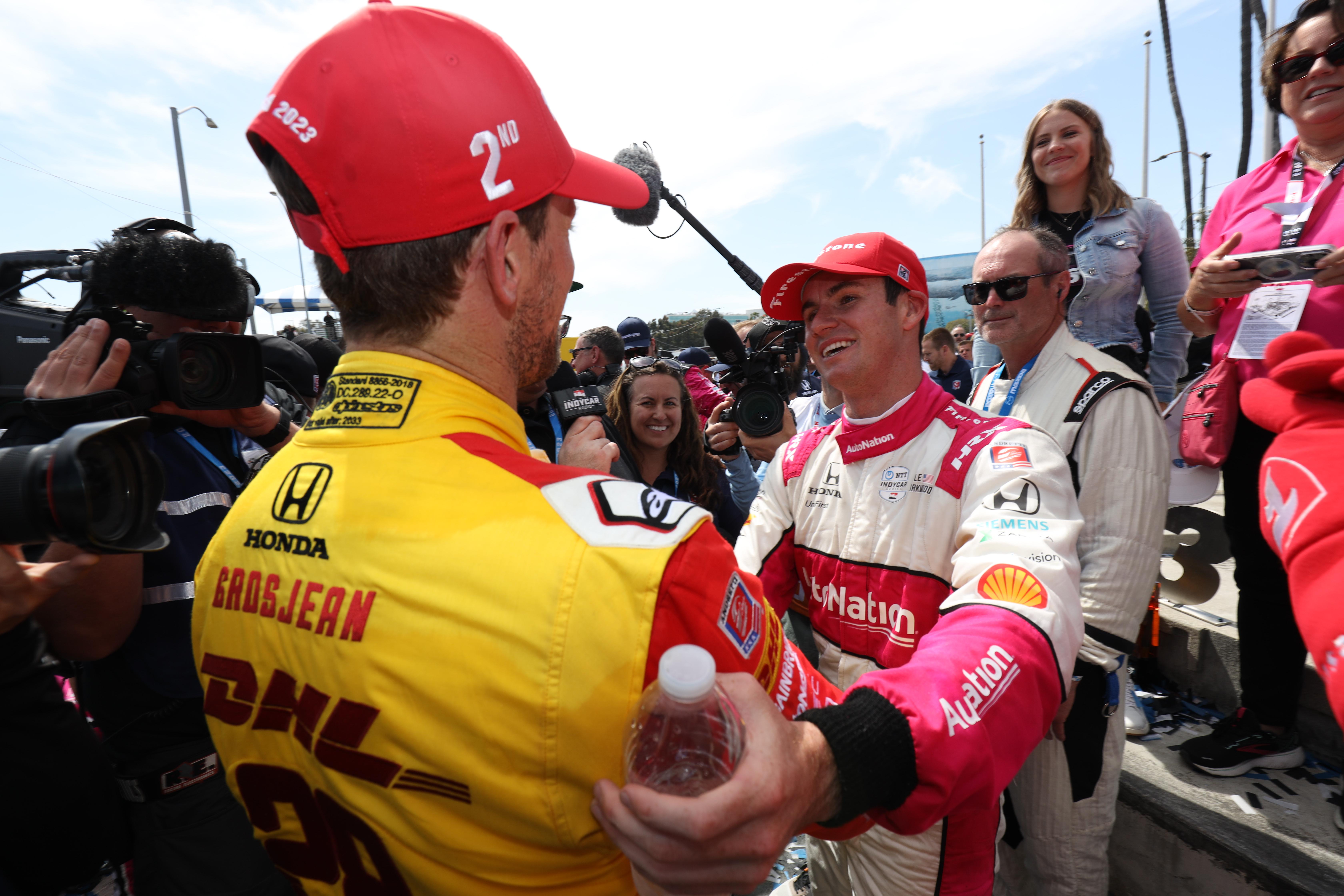 Kyle Kirkwood And Romain Grosjean Acura Grand Prix Of Long Beach By Joe Skibinski Largeimagewithoutwatermark M76768