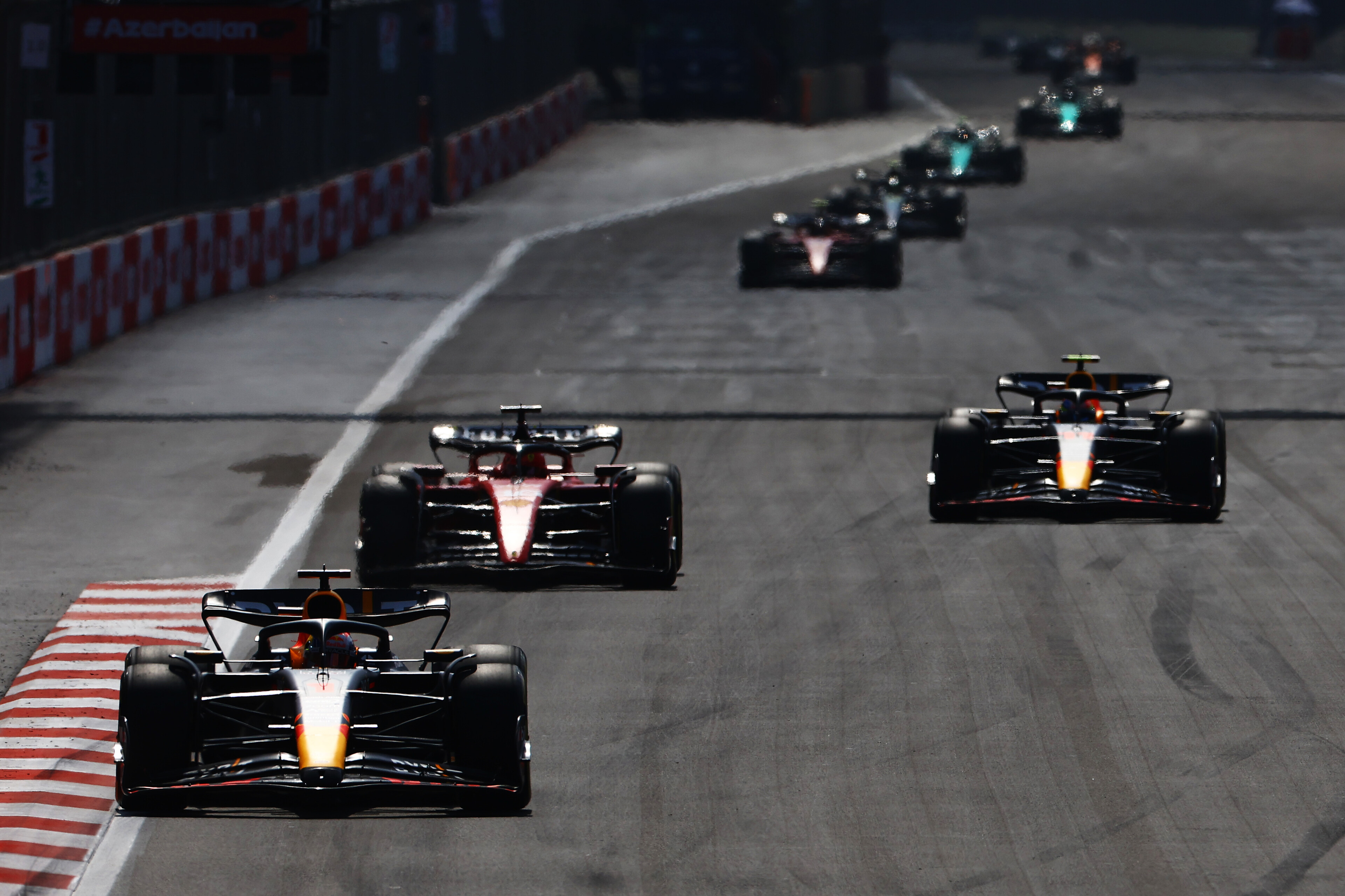 Max Verstappen Charles Leclerc Sergio Perez F1 Baku