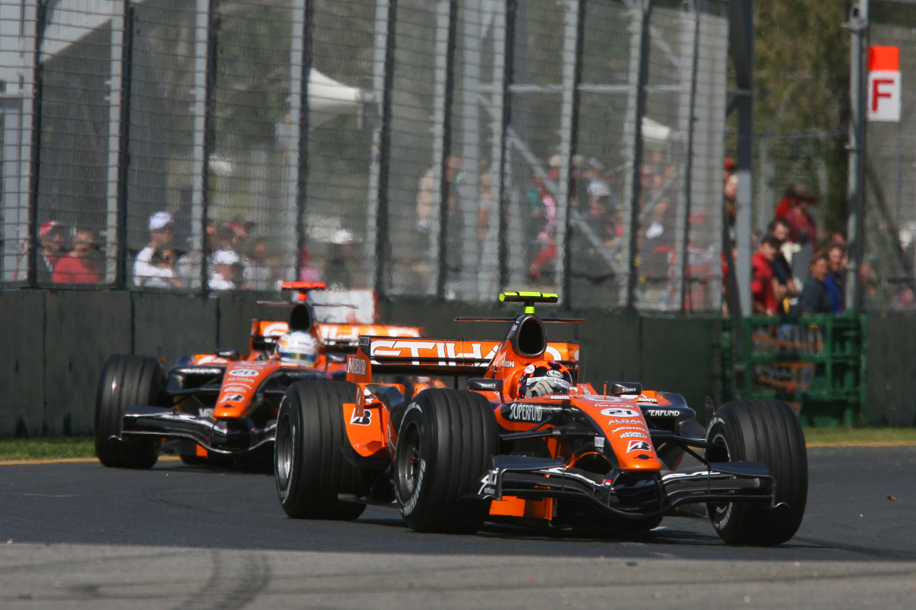 Christijan Albers Adrian Sutil Spyker F1