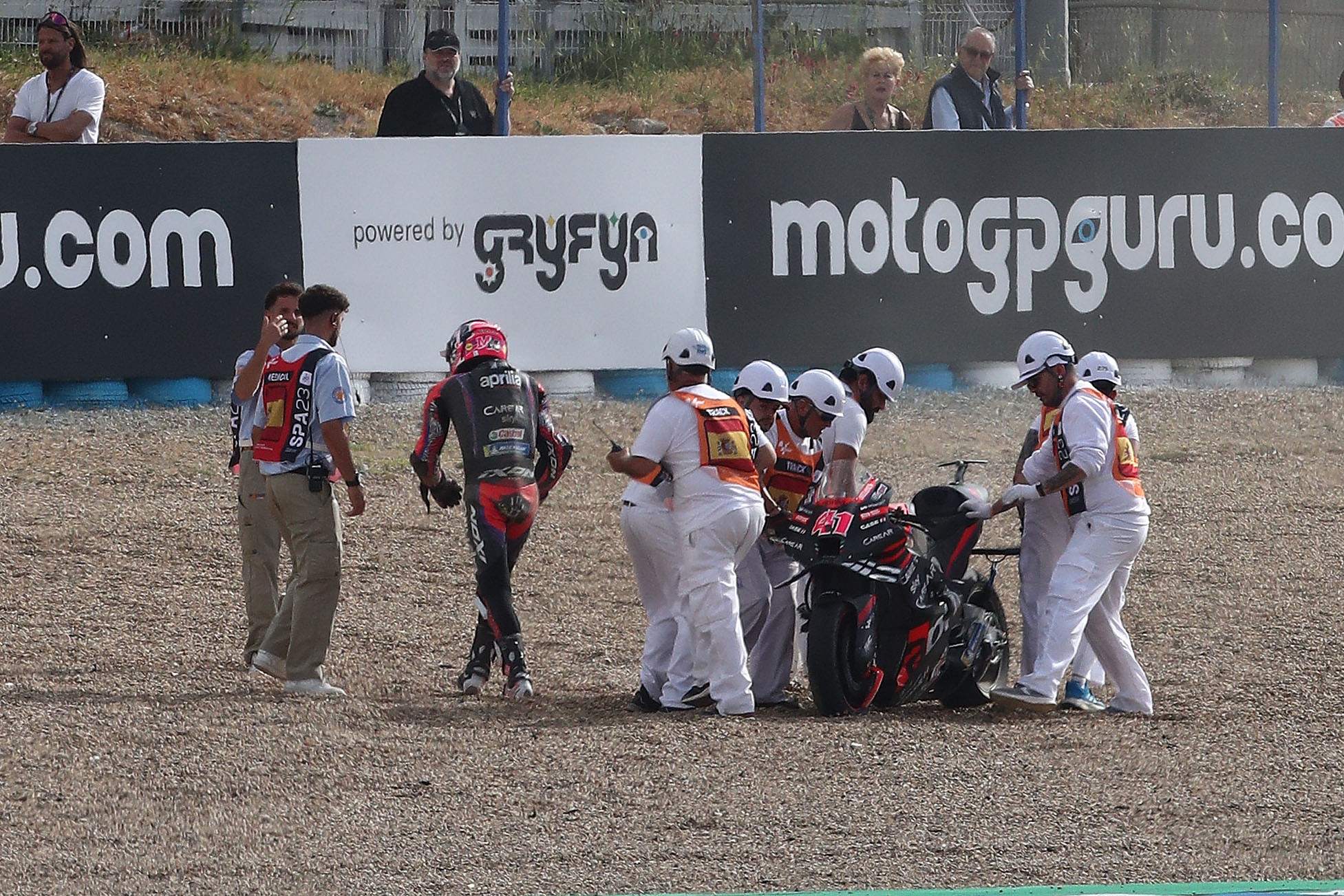 Aleix Espargaro Aprilia MotoGP crash