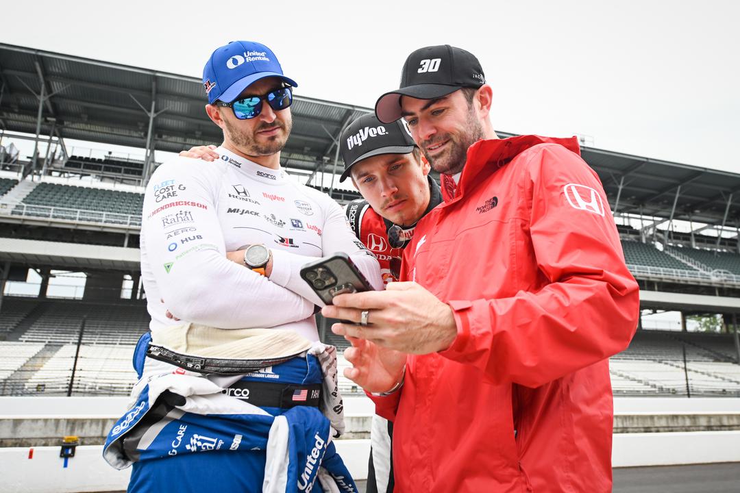 Graham Rahal Christian Lundgaard And Jack Harvey Indianapolis 500 Practice By James Black Referenceimagewithoutwatermark M79755