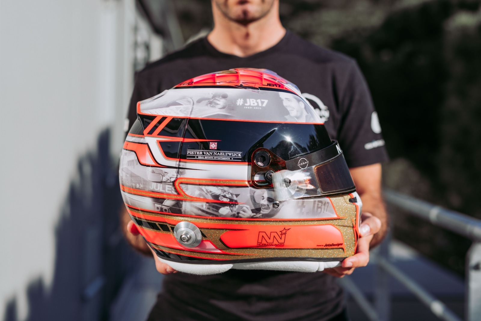 Norman Nato Nissan Formula E Jules Bianchi tribute helmet