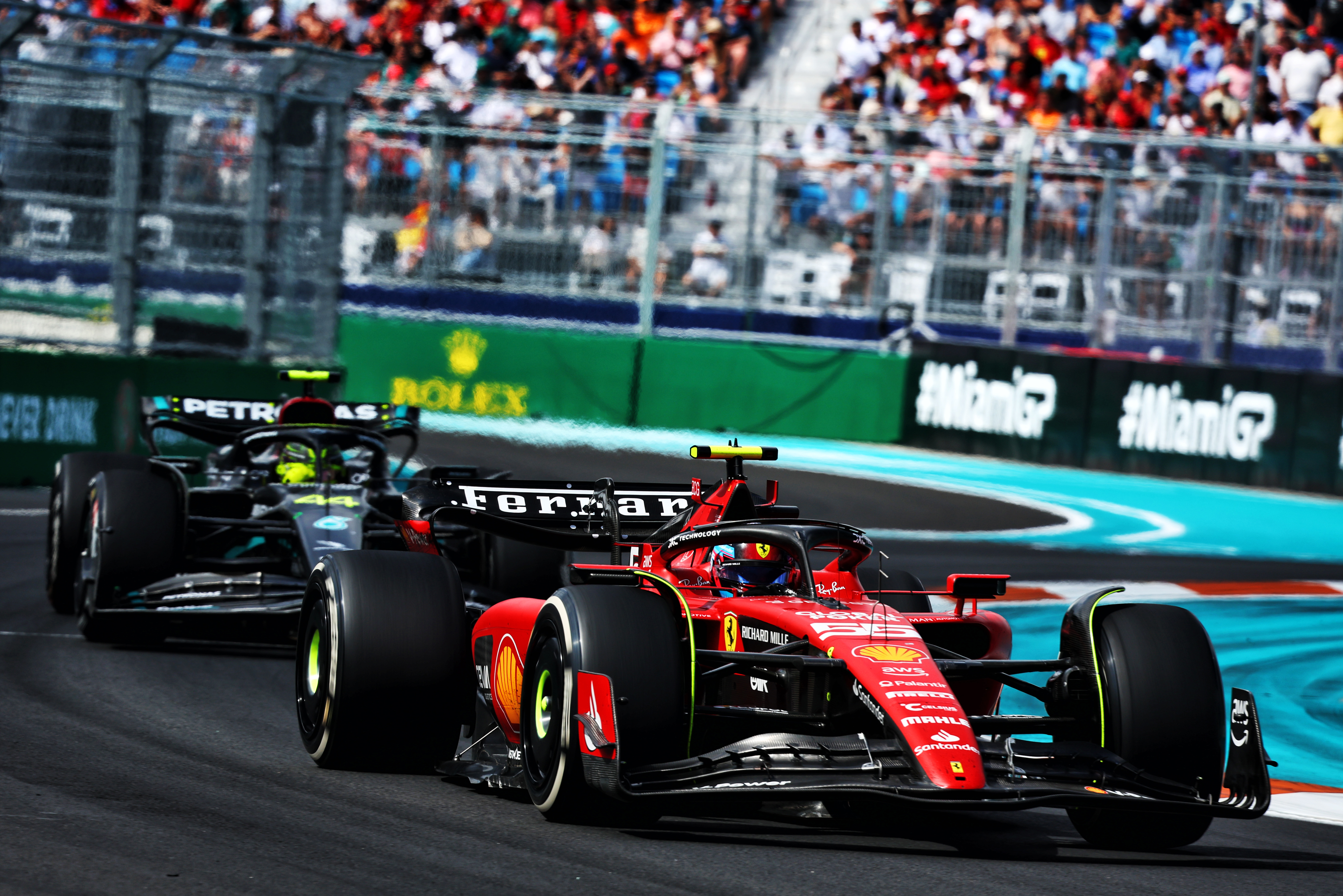 Ferrari Mercedes F1 Miami GP