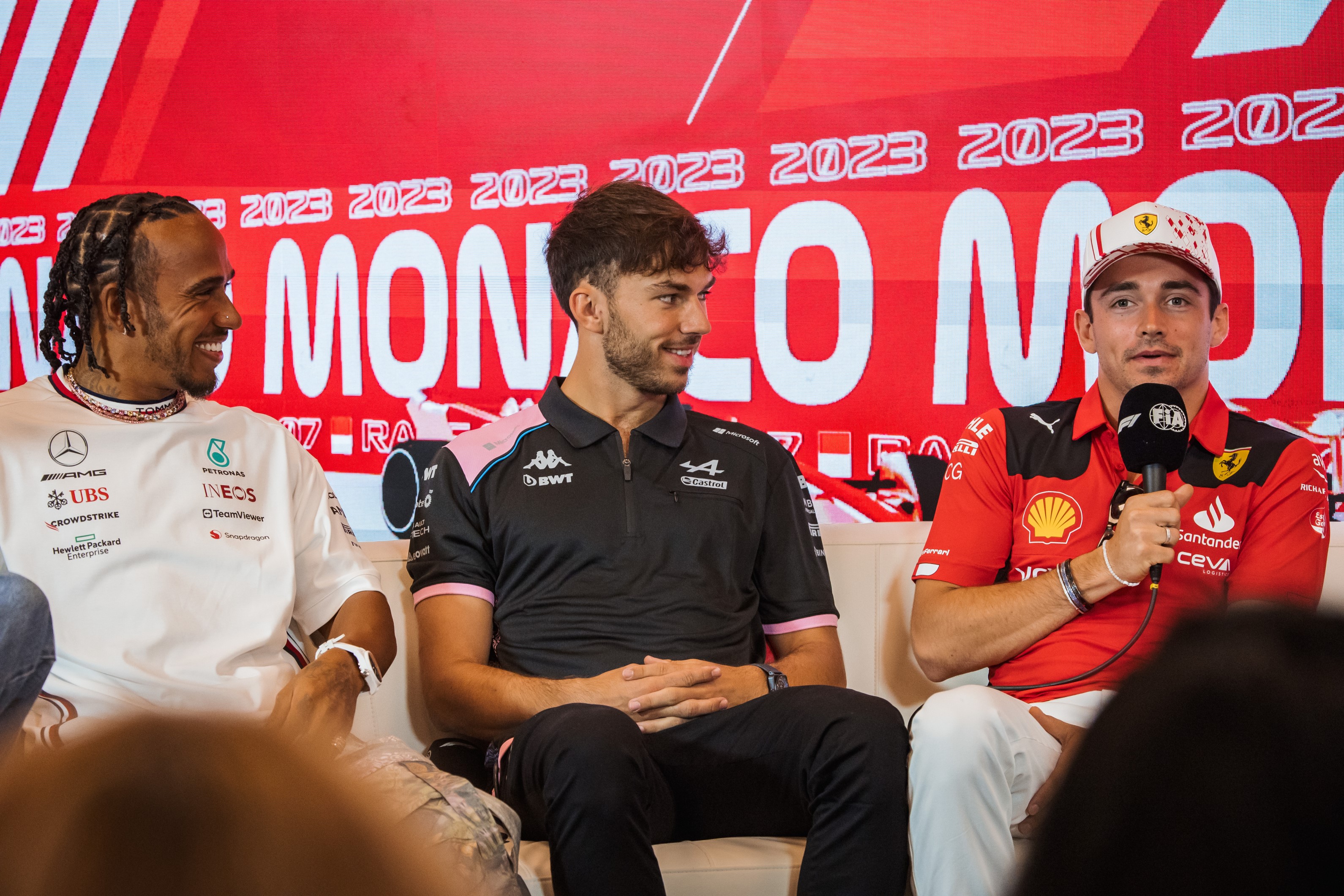 Lewis Hamilton Pierre Gasly Charles Leclerc F1 Monaco GP