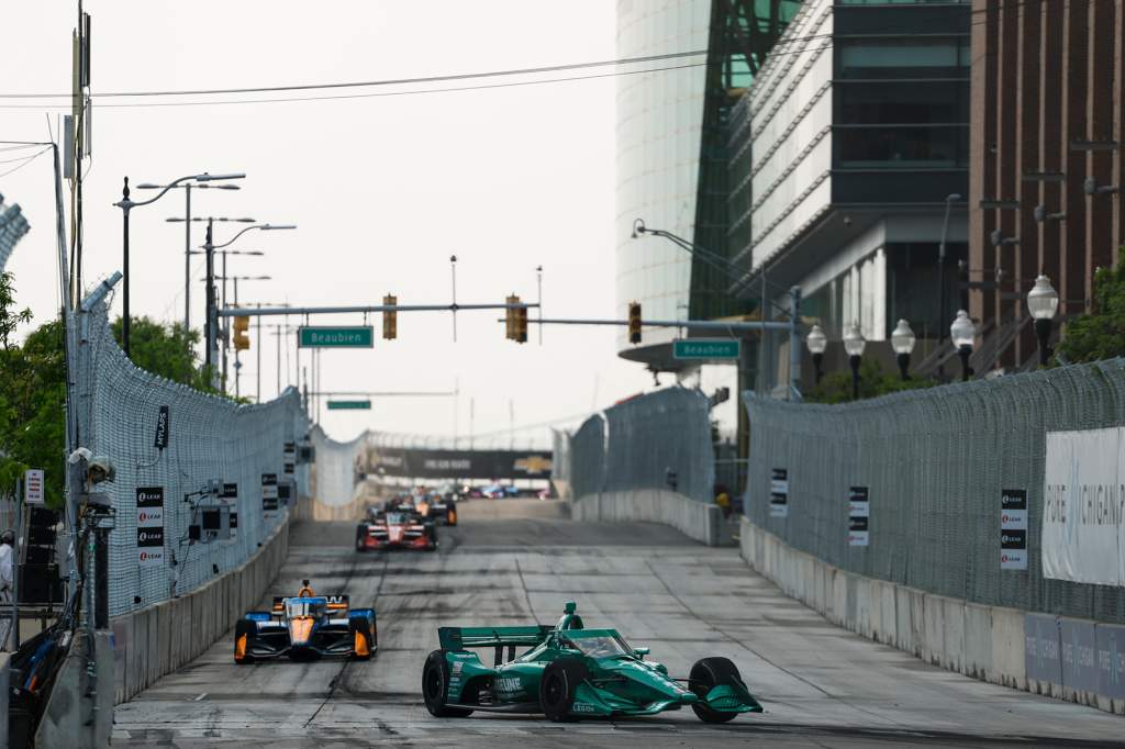 Palou stretches IndyCar lead by winning bruising Detroit race